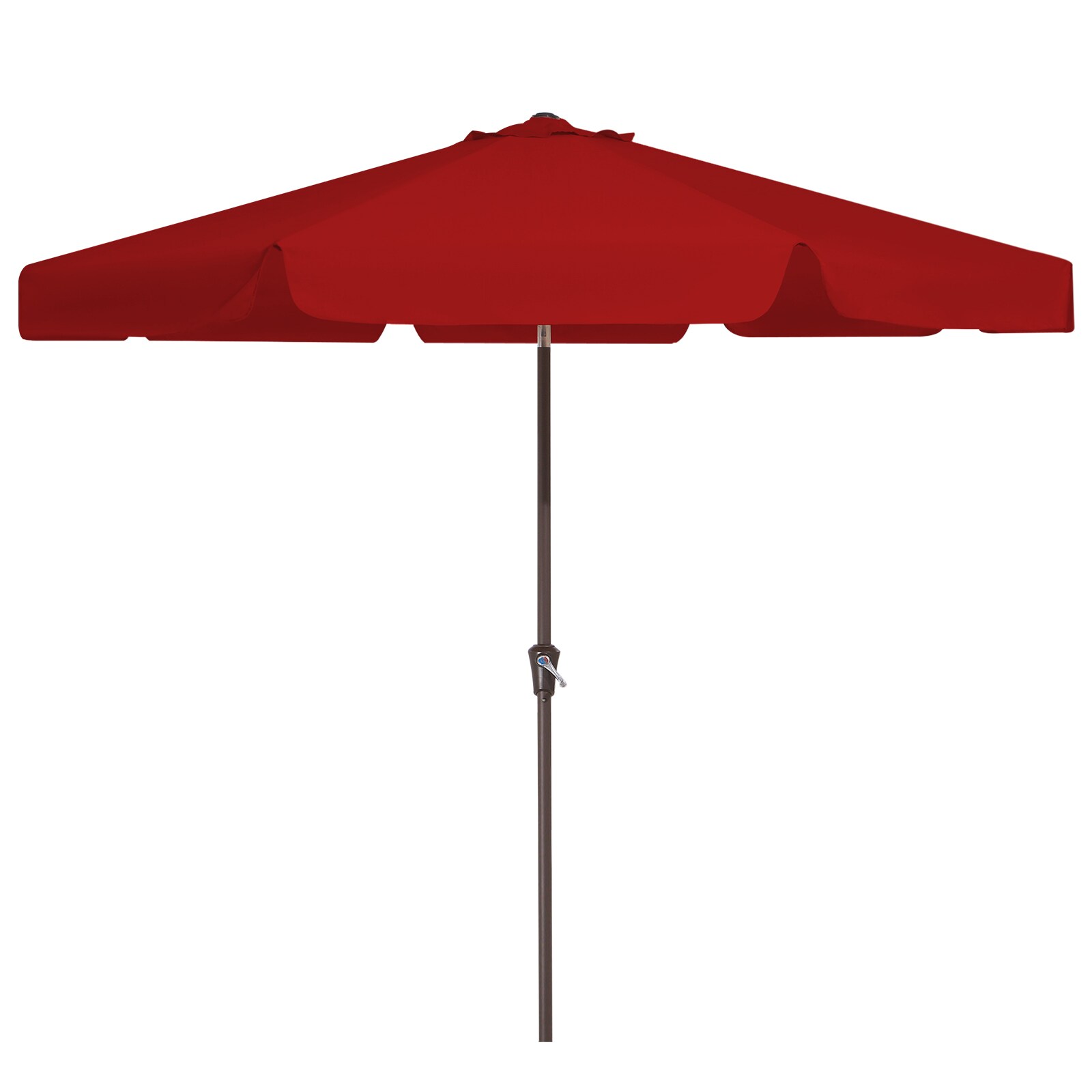 VOUA 6.5ZZS-CM 9-ft Iron Red Push-button Tilt Market Patio Umbrella