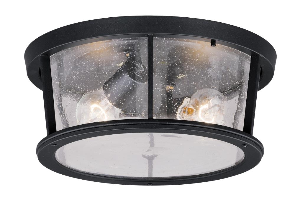 Cascadia Coventry 2-Light Dark Bronze Flush Mount Light at Lowes.com