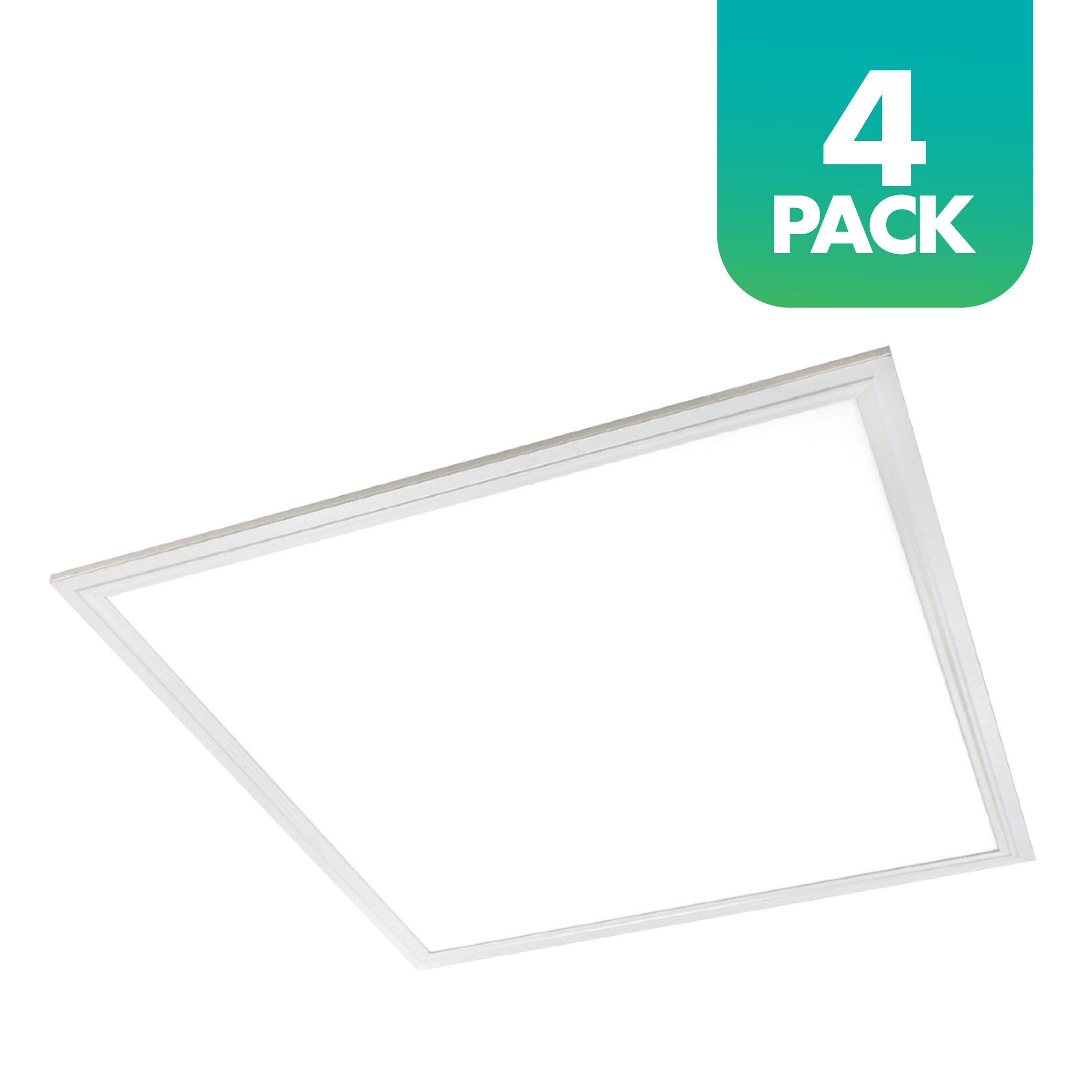 Simply Conserve 4-Pack 2-ft x 2-ft Adjustable Lumens White LED Panel Light in LED Panel Lights department at