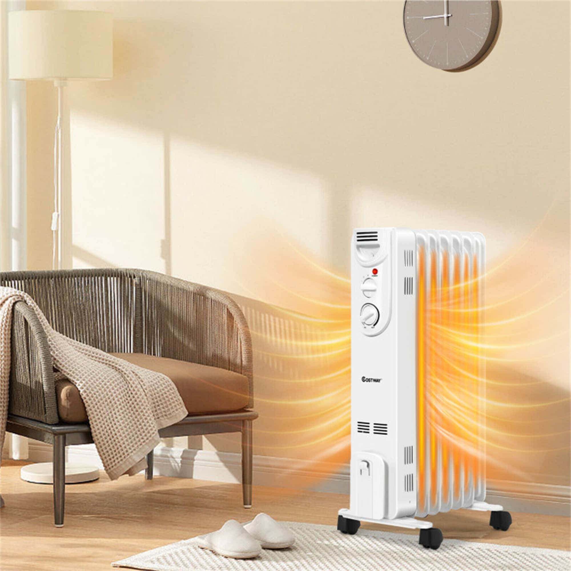 BABOOM Up to 1500-Watt Portable Indoor Electric Space Heater with 3 Heat Settings and Safe Protection #BOM-ES10047-CO