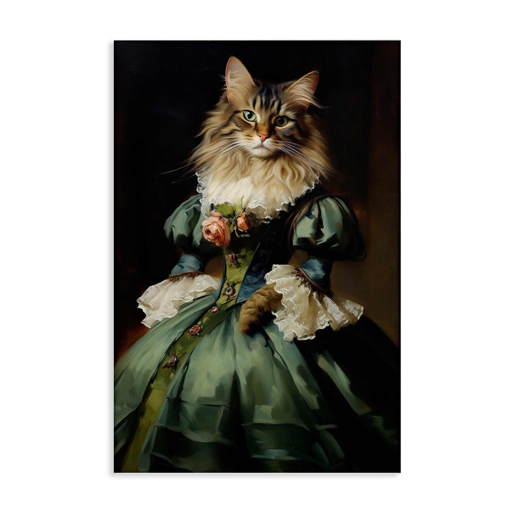 Stupell Industries BS-957-CN-30X45 Cat in Elegant Dress Canvas Wall Art By Wumples 30 x 45