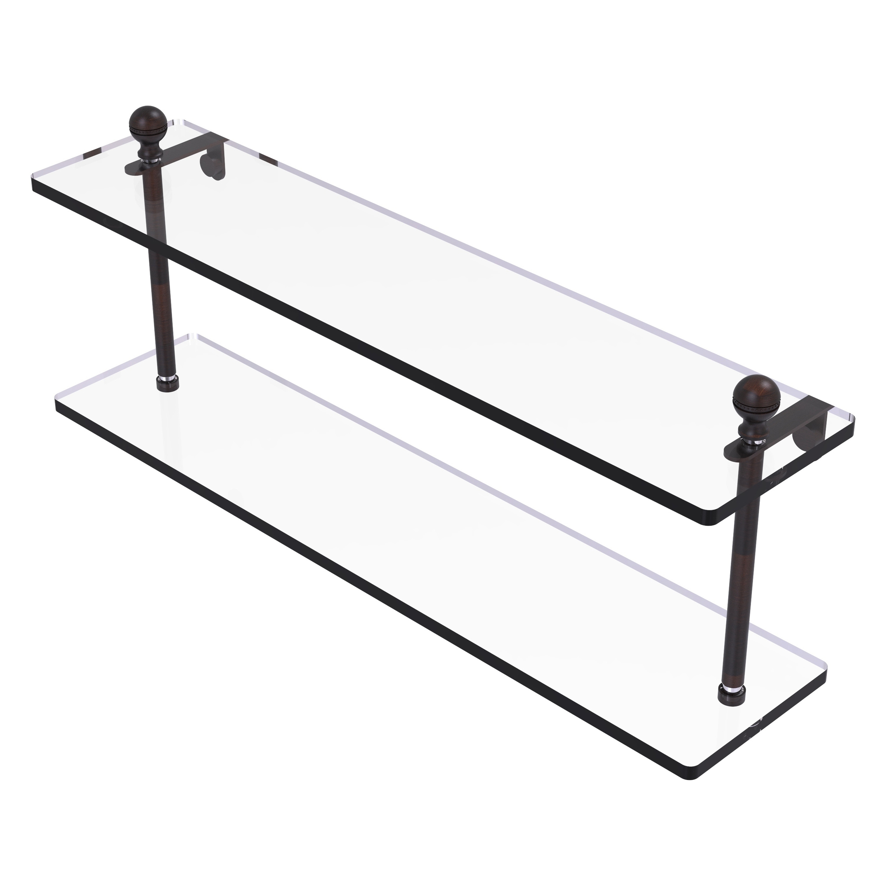 Allied Brass MA-2/22-VB Mambo Venetian Bronze 2 -Tier Wall mount Bathroom Shelf ( 22-in x 8-in x 5-in )
