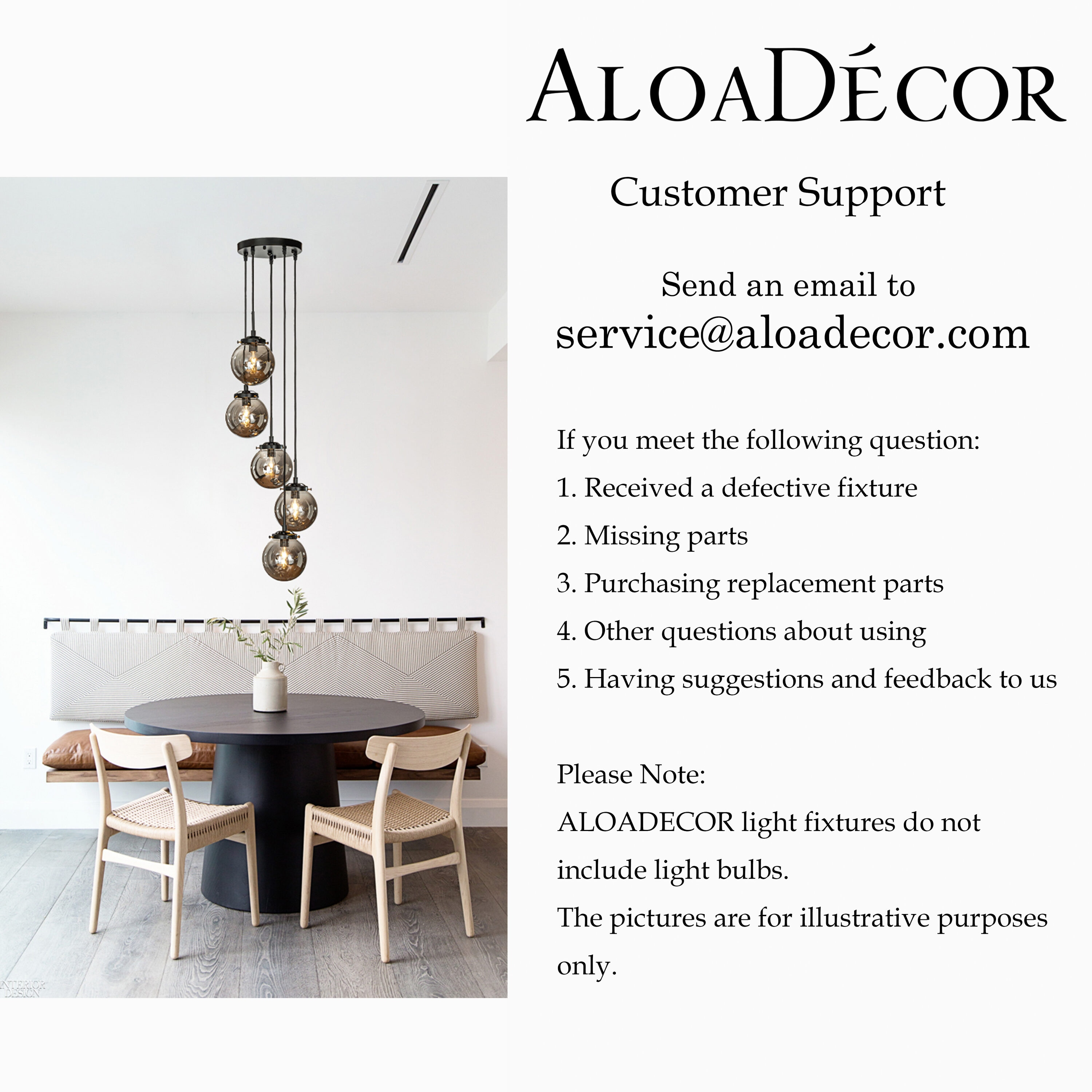 AloaDecor Lighting L7051D32BK01A b090015 - View #10