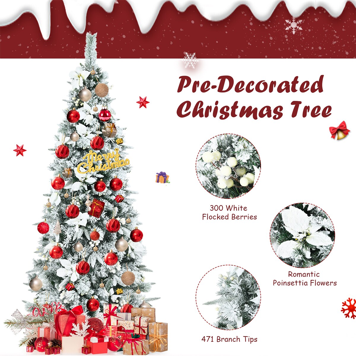 Forclover HYFASDCM23 Artificial-Christmas-Trees - View #6