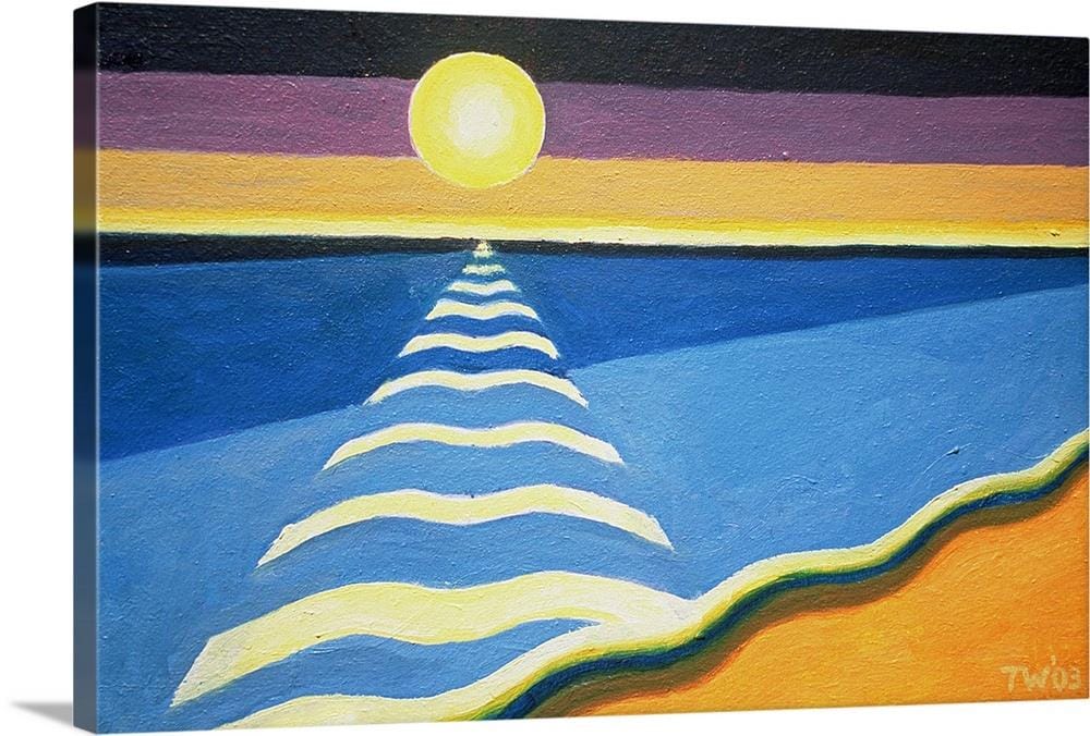 GreatBigCanvas 1048548-24-30X20 Sun, Sea and Sand, 2003 by Til 20-in H x 30-in W Abstract Print on Canvas