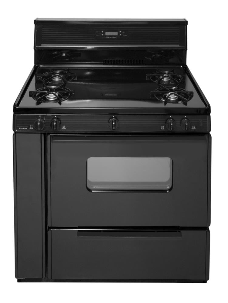 Premier SLK240BP 36-in 4 burners 3.9-cu ft Freestanding Natural Gas Range ( Black )