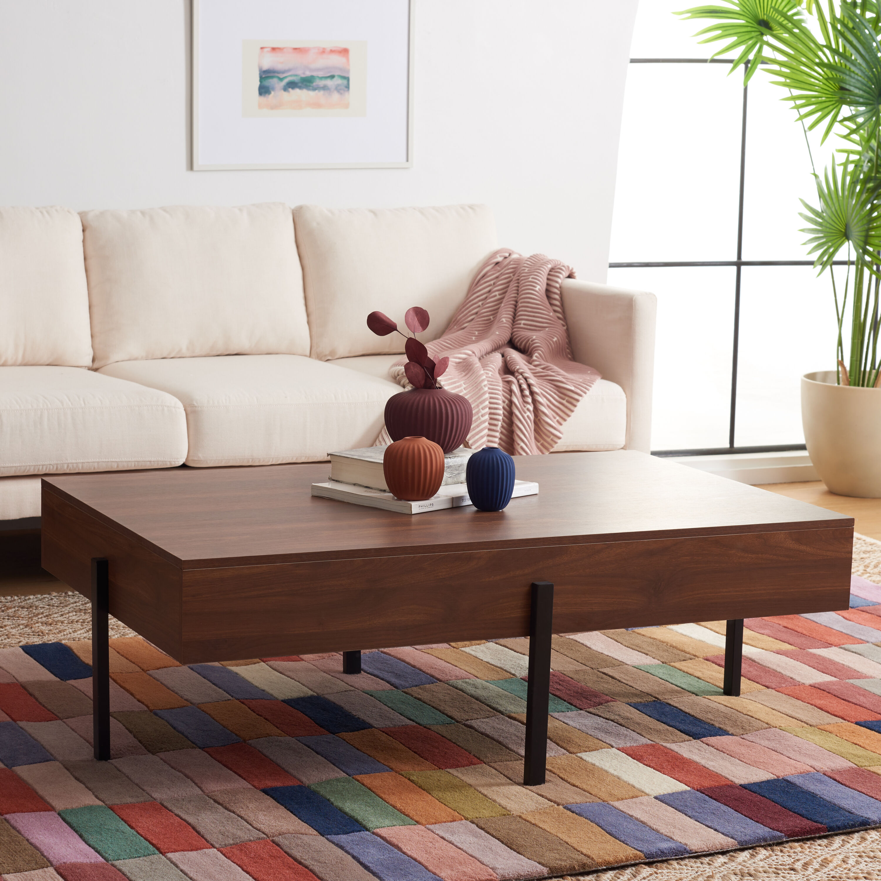 Safavieh COF9304B Coffee Table NC Coating Wood Modern Coffee Table