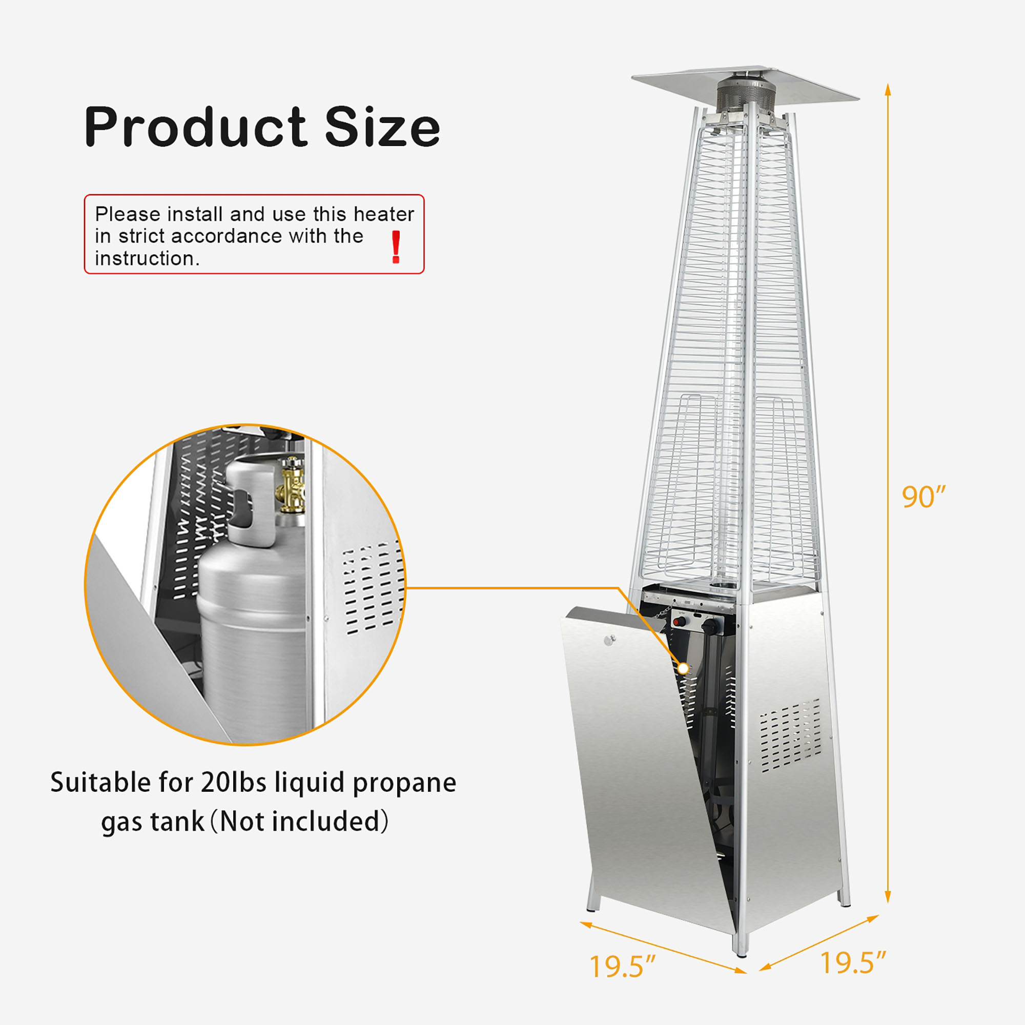 CASAINC WF-HT03 Outdoor-Gas-Patio-Heaters - View #10