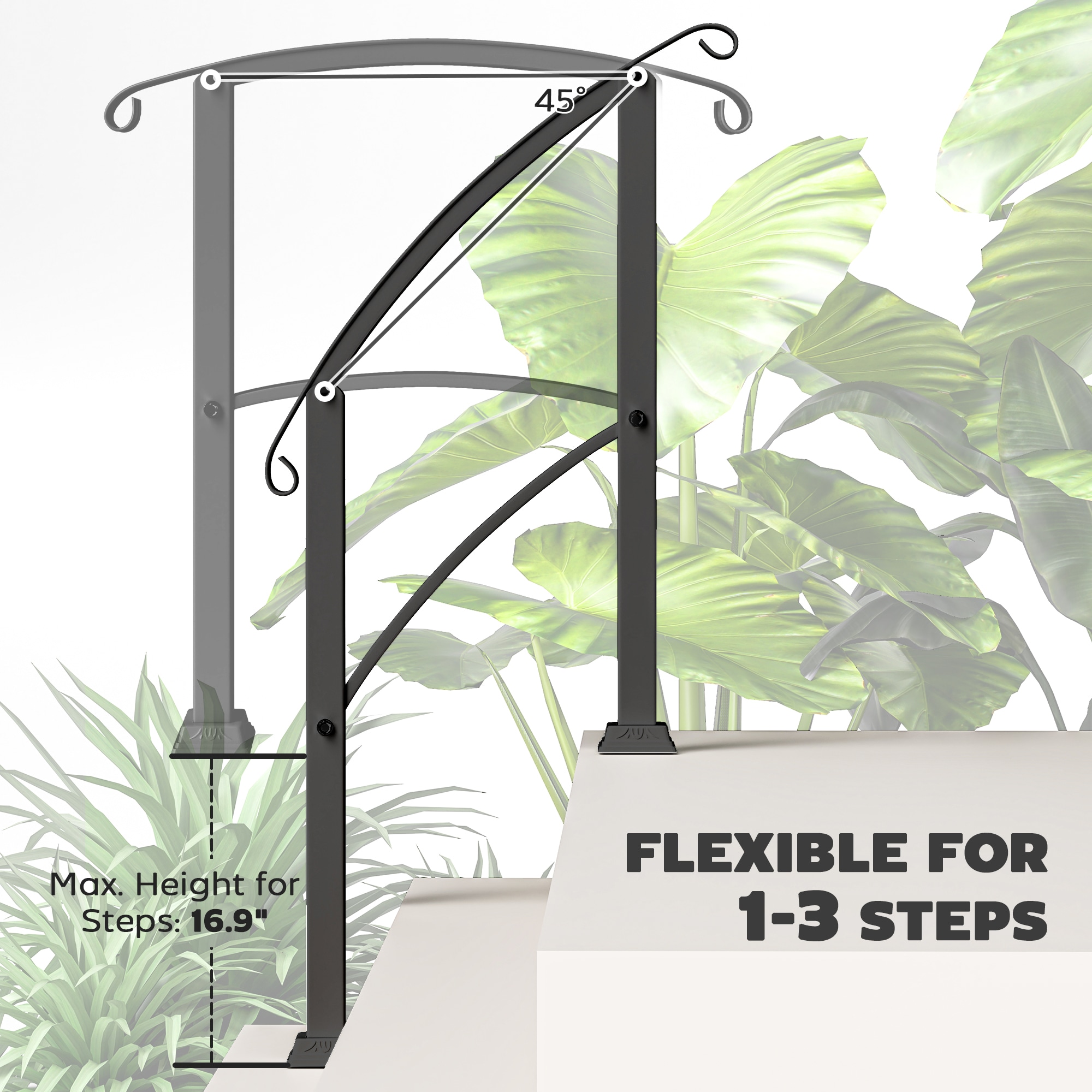 Outsunny B70-069V00BK Interior-Stairpart-Railing - View #3