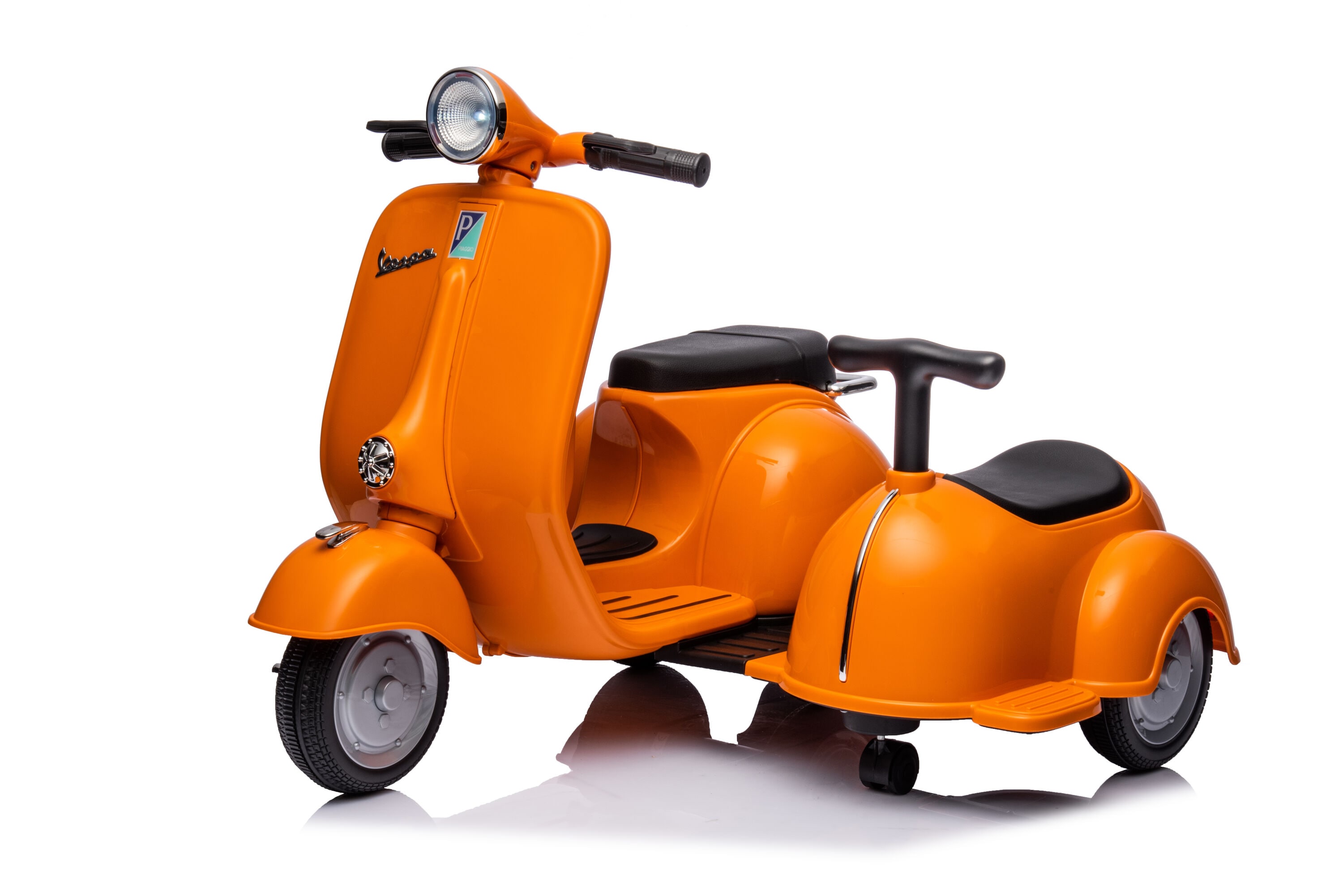 Flynama L-135090 Scooter Motorcycle with Side Car For Kids- Orange