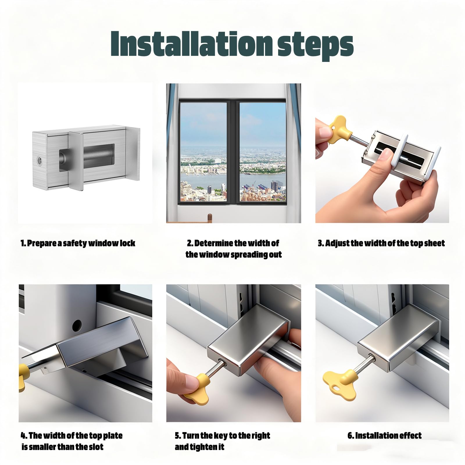 LAIFUCAM LLA0812J170 Horizontal-Sliding-Window-Sash-Locks - View #6
