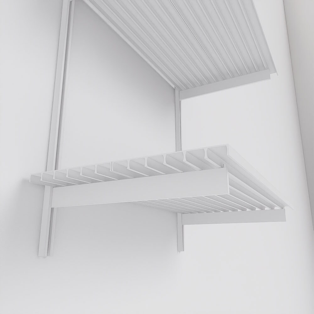 Modern Shelving ALUMWAL-1124-WW Wall-Mounted-Shelving - View #5