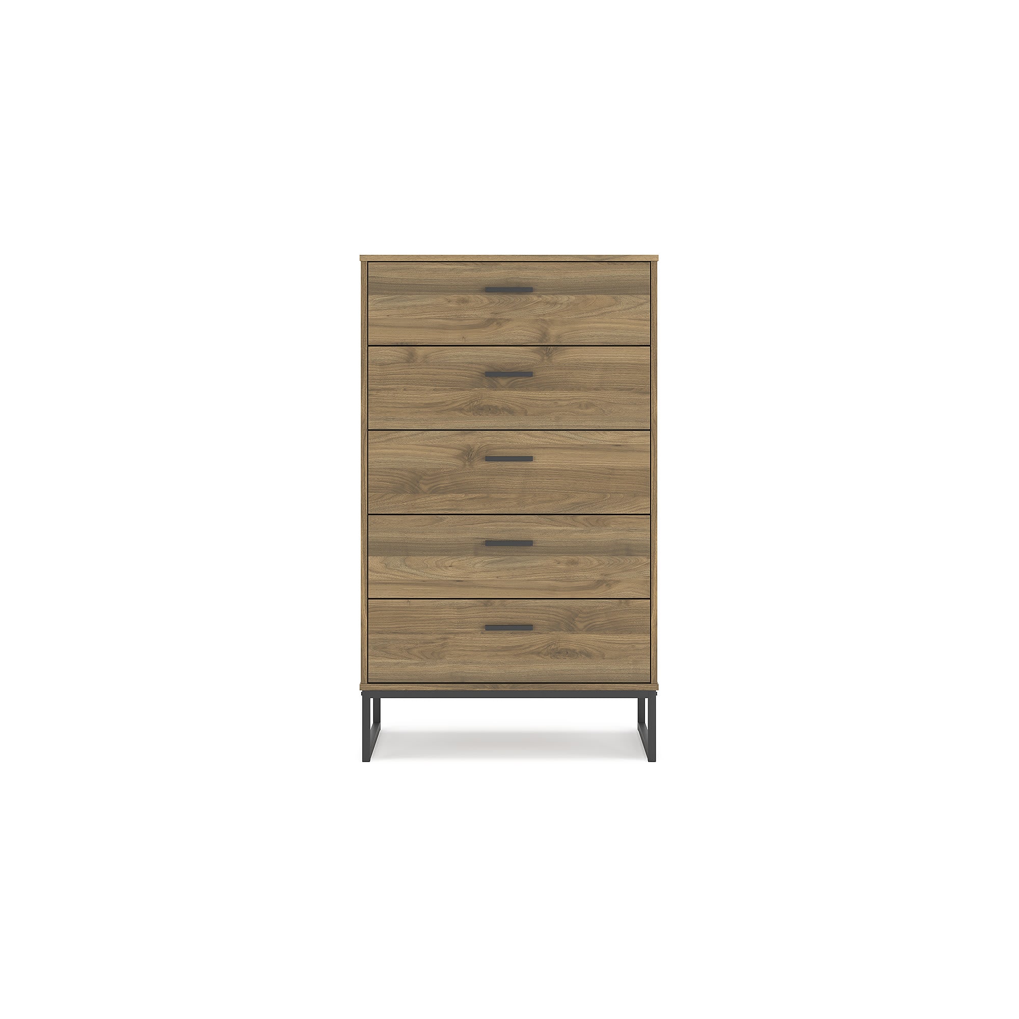 Signature Design by Ashley EB1866-245 Deanlow Honey Chest of Drawers with 5 Drawers and Oak Grain Finish