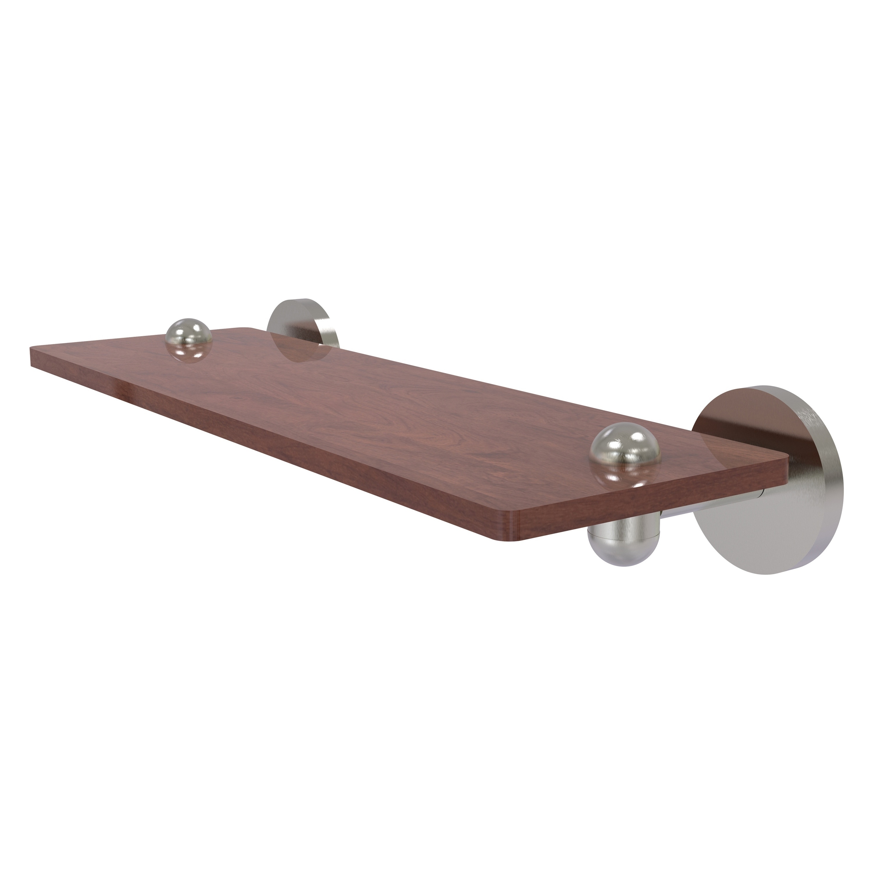 Allied Brass TA-1-16-IRW-SN Tango Satin Nickel Wall mount Bathroom Shelf ( 16-in x 2.5-in x 5-in )