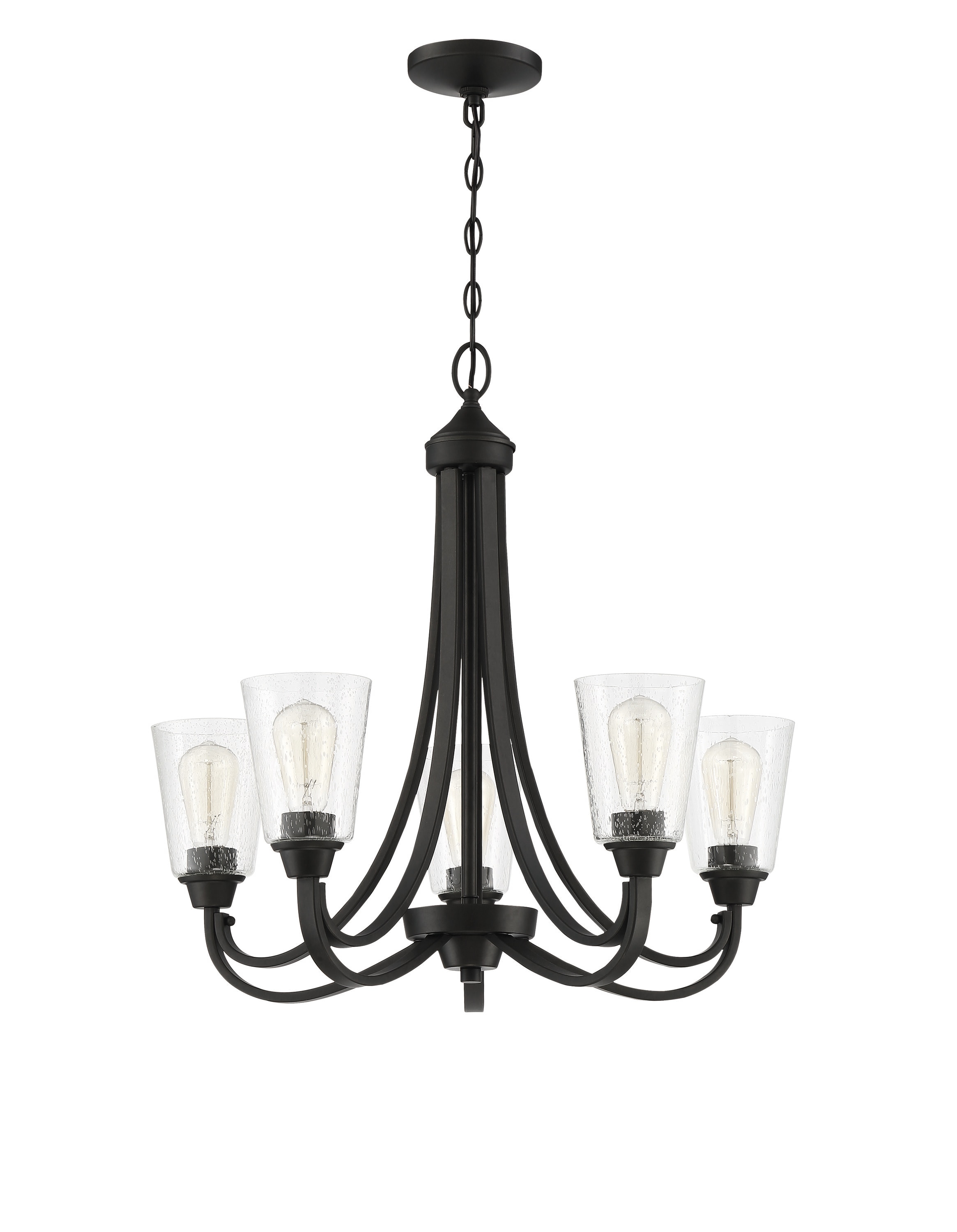 Craftmade 41925-ESP-CS Grace 5 -Light Bronze Transitional For Use in Bedrooms, Dining Rooms, Foyers, Kitchens, Living Rooms Chandelier