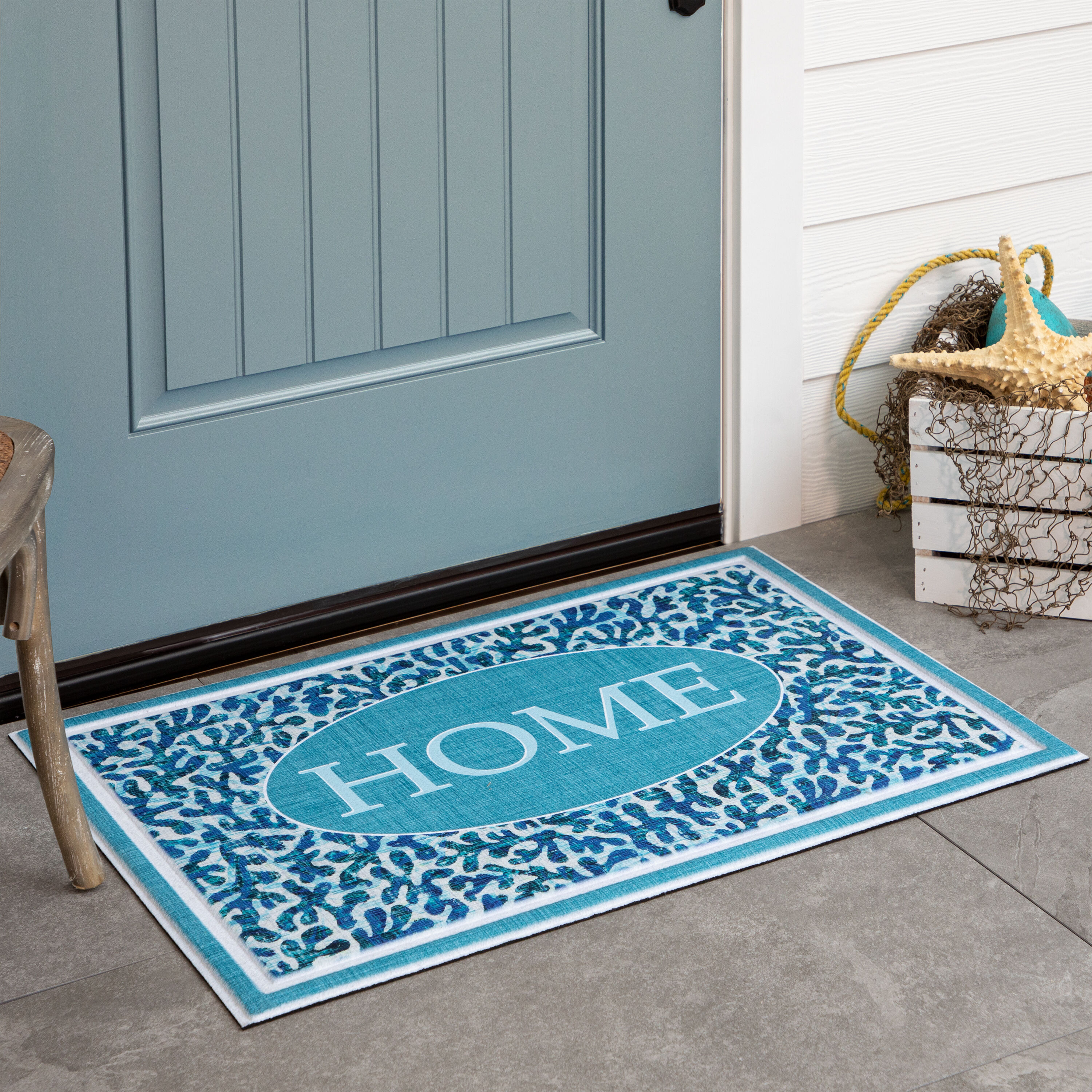 allen + roth 2-ft x 3-ft New Gold Half-round Indoor or Outdoor Door Mat