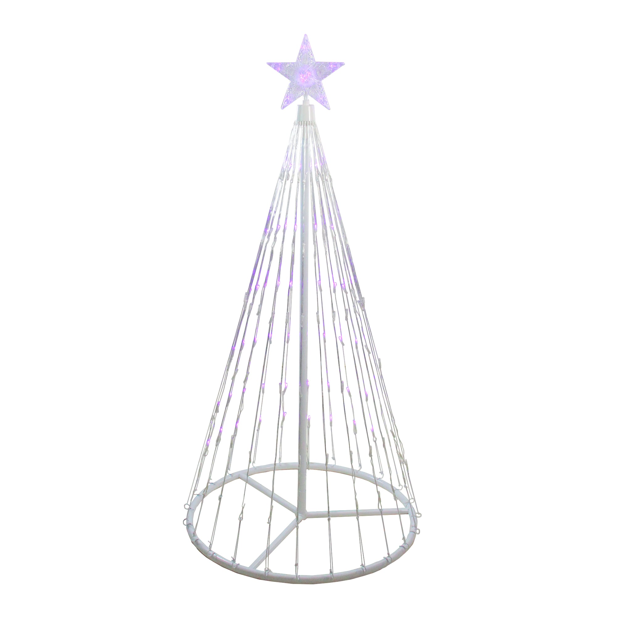 Northlight 32912671 48-in Freestanding Christmas tree Light with Purple LED Lights