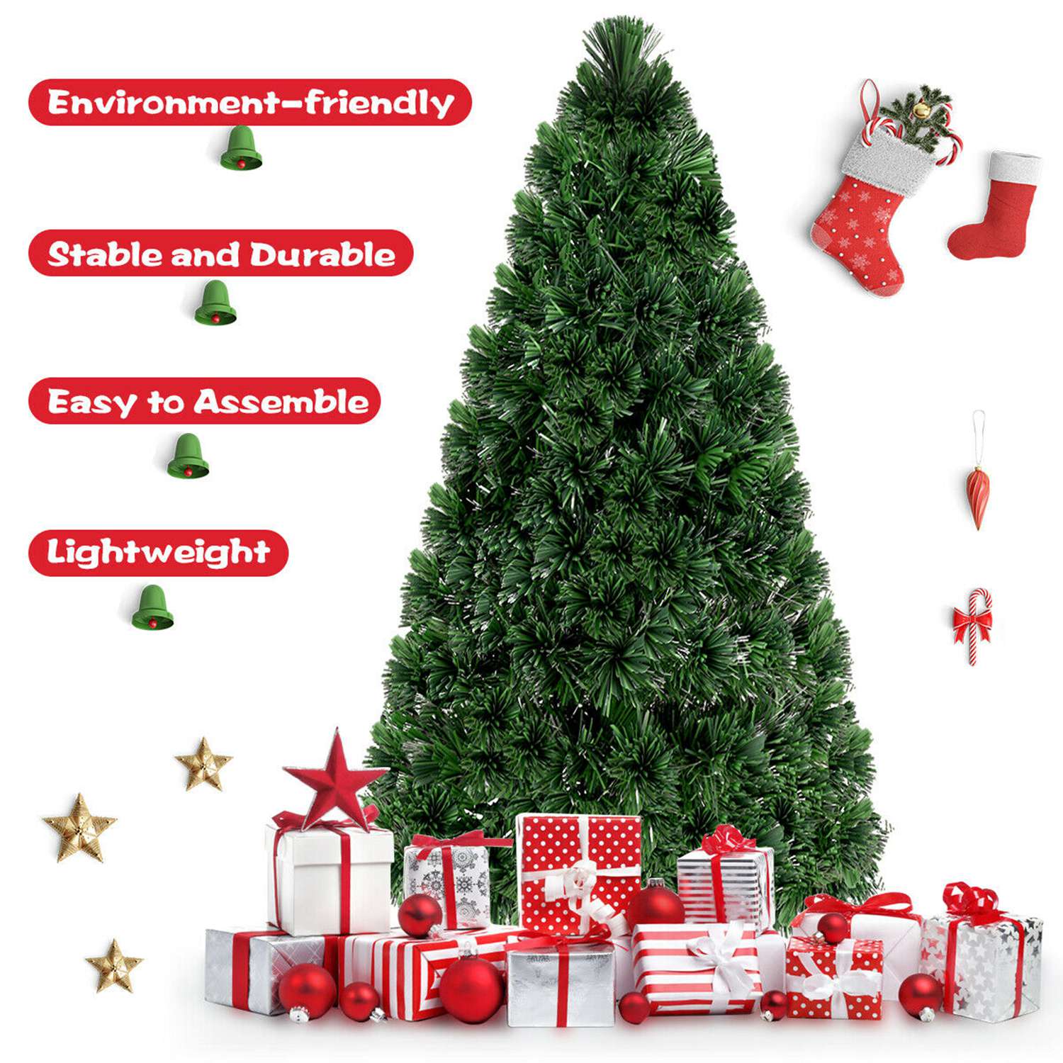 Costway CSHY000362 Artificial-Christmas-Trees - View #4