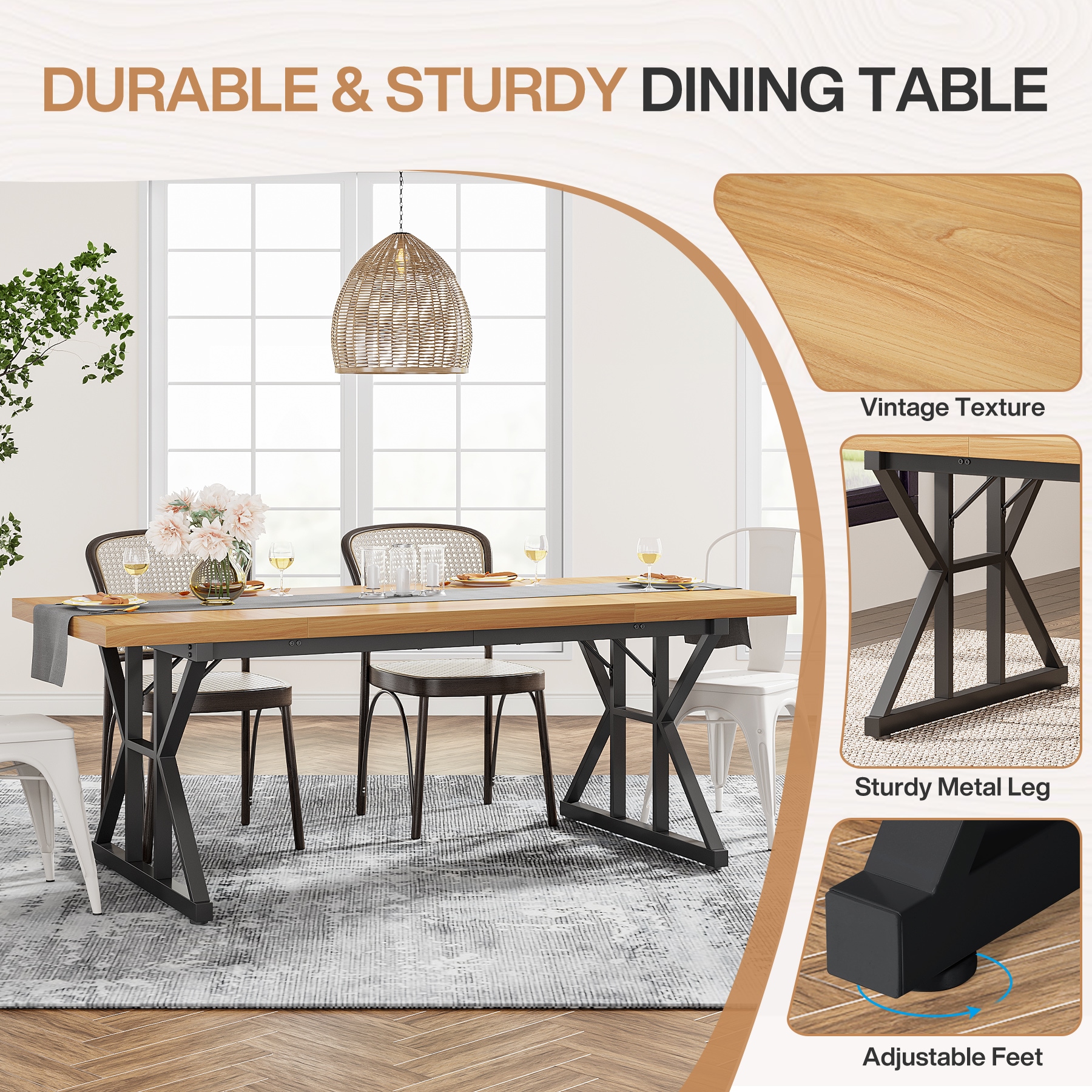 Tribesigns LWSC-JW0602 Dining-Tables - View #6