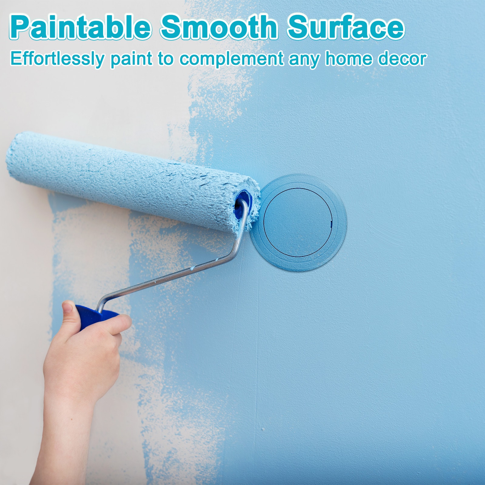 Unique Bargains 1-Pack Access Panel for Drywall 4x4 Inch Round PVC Self ...