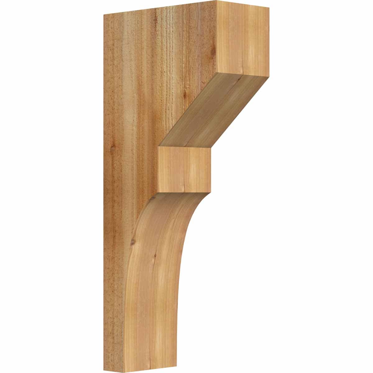 Ekena Millwork COR06X12X28MON00RWR 6-in x 12-in x 28-in Monterey Unfinished Western red cedar Wood Paintable/Stainable Corbel