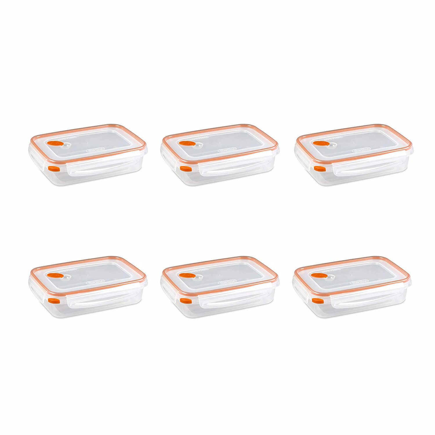 Sterilite 178157 6 -Pack Snack Plastic BPA-Free Reusable Food storage container with Lid