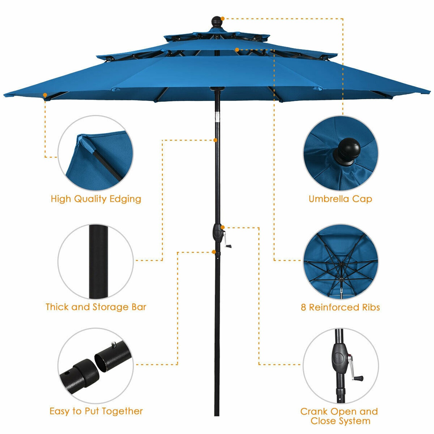 Forclover HYFC-UM3928BL Umbrellas-2 - View #7