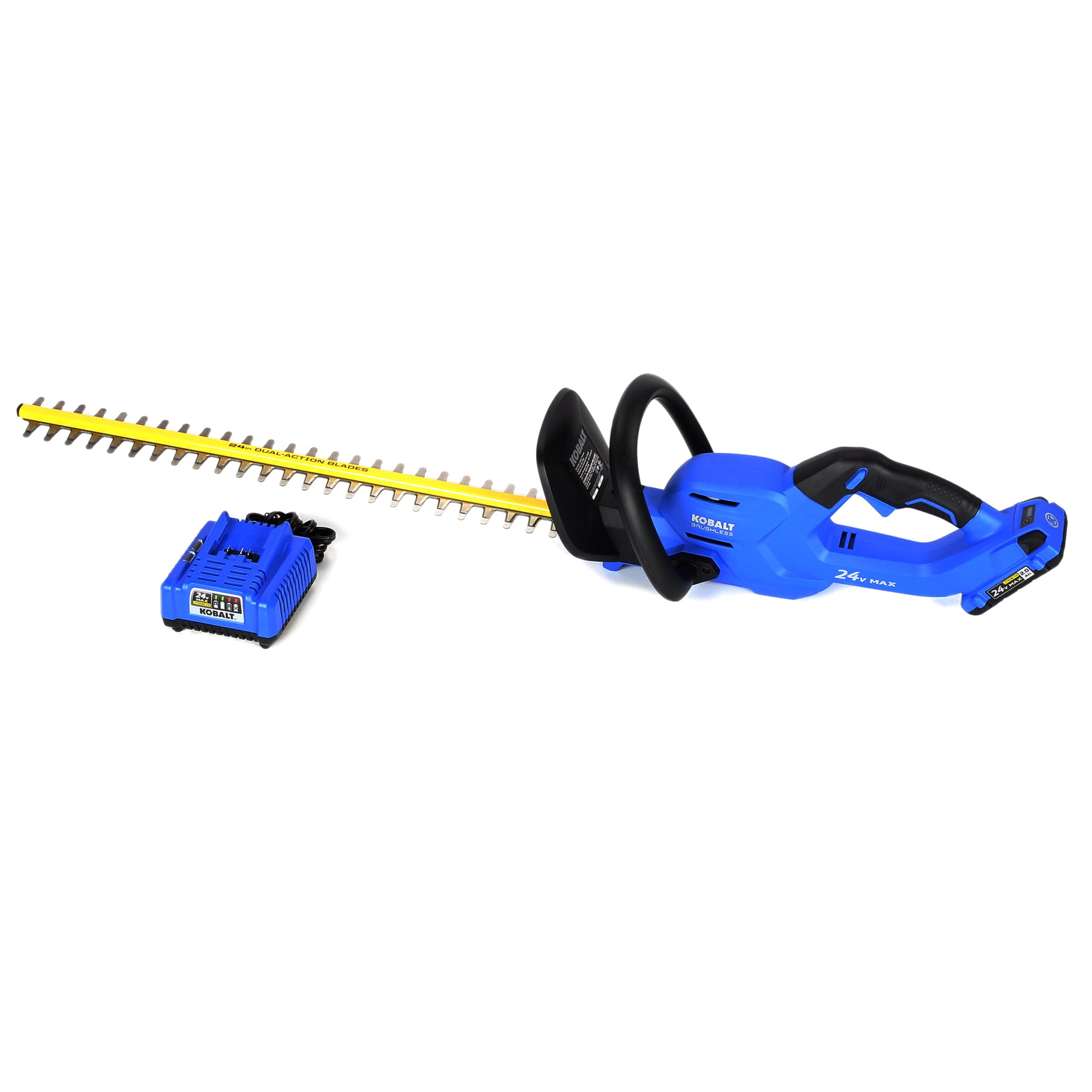 Kobalt 24-Volt Max 24-in Dual Cordless Electric Hedge Trimmer (1-Battery Included)