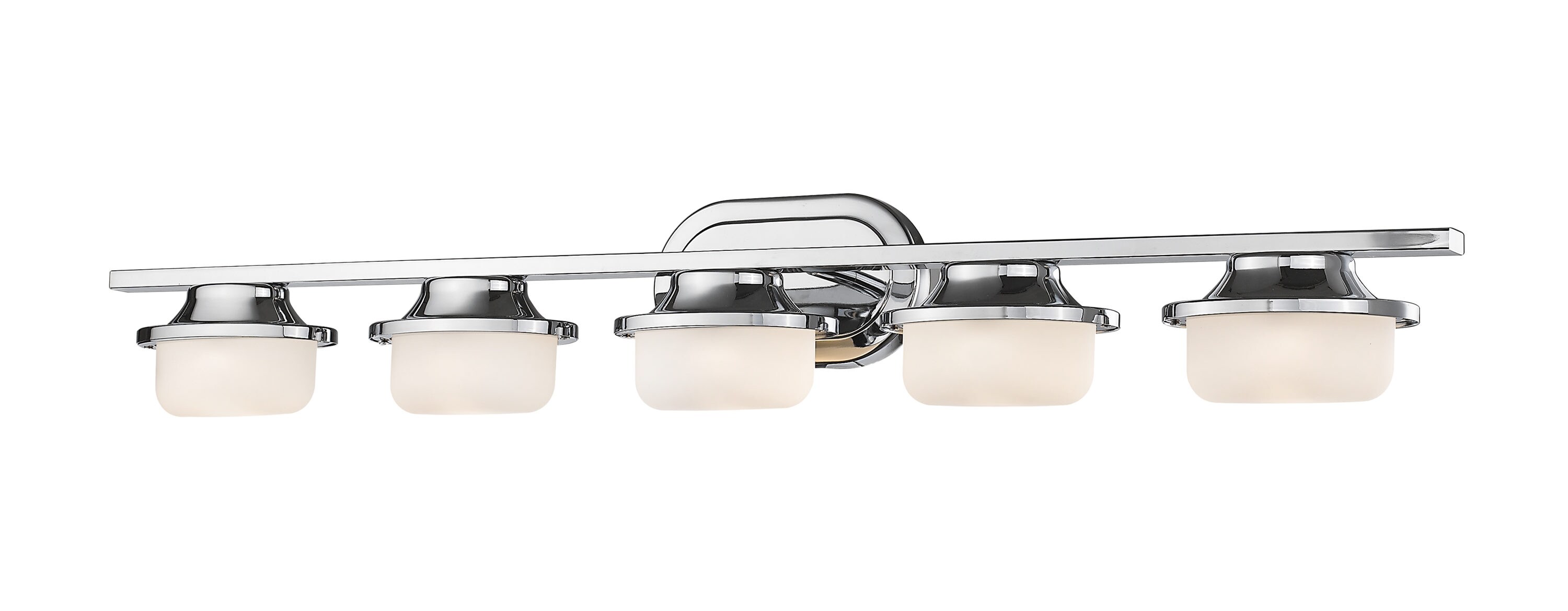 Z-Lite 1917-5V-CH-LED Optum 38.75-in 5-Light Chrome LED Transitional Vanity Light