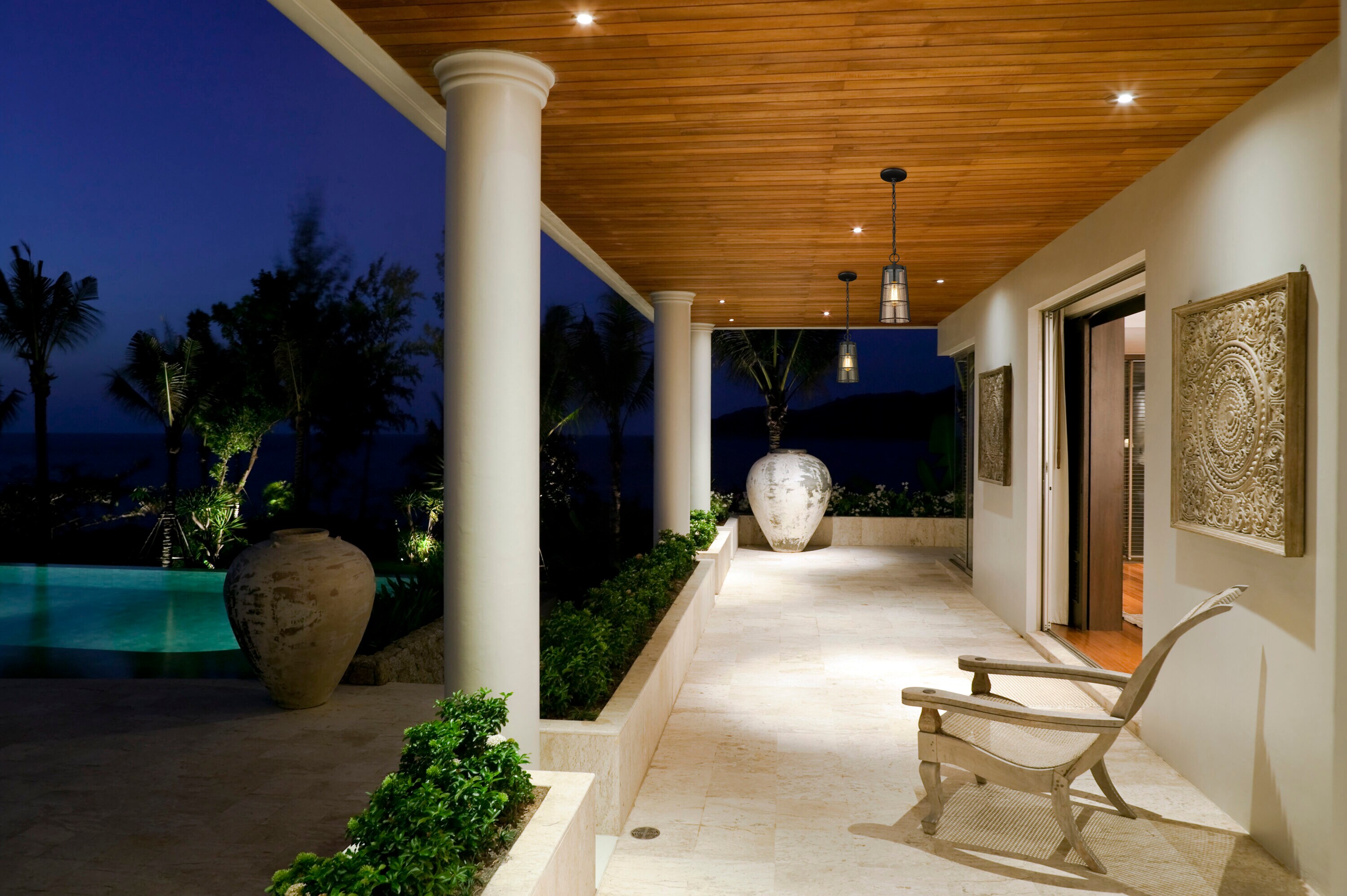 Z-Lite 591CHM-BK Complete-Post-Lights - View #2