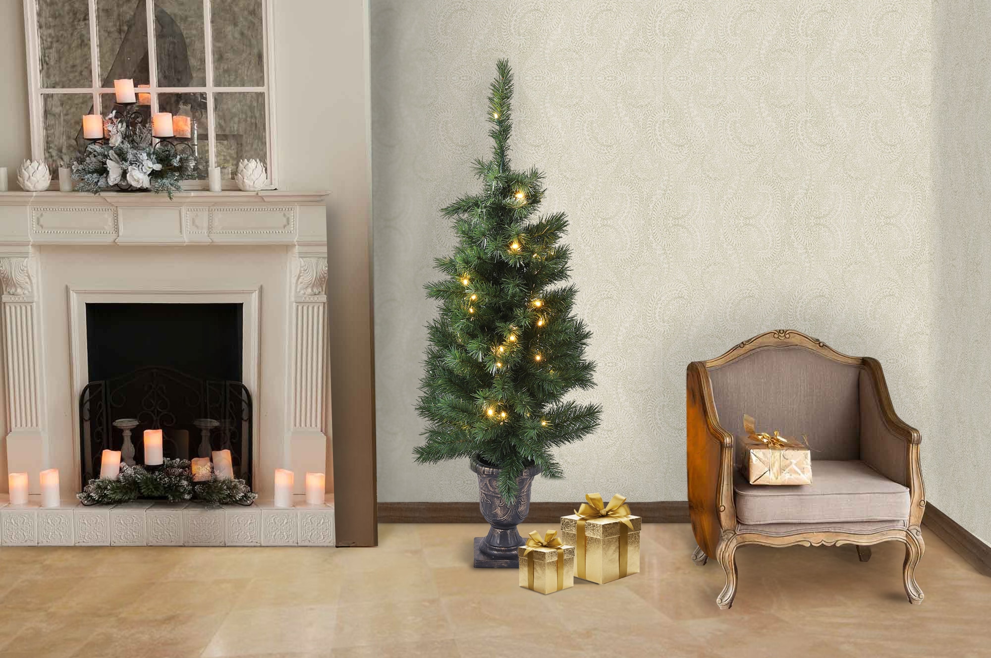 LuxenHome WHHD966 Artificial-Christmas-Trees - View #7