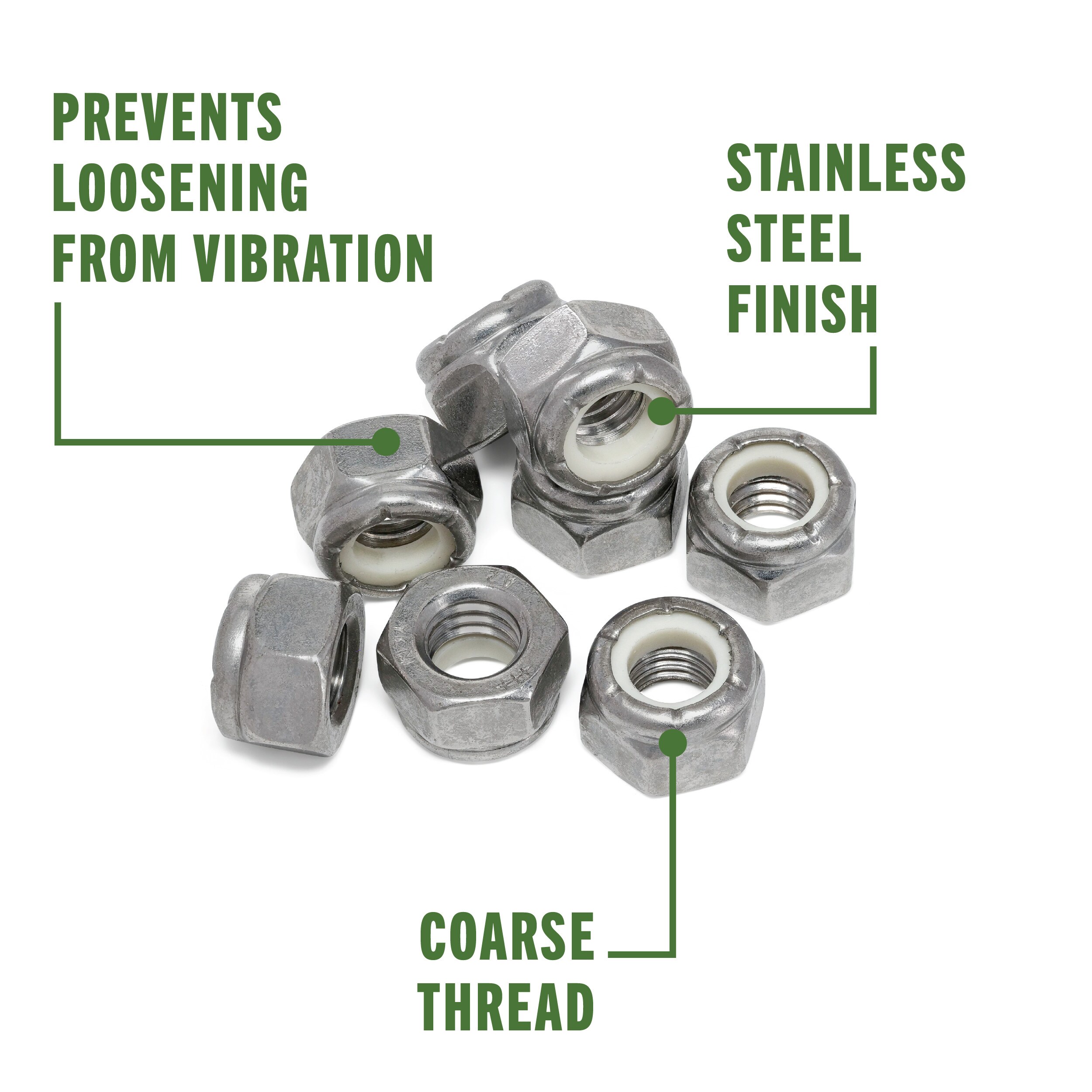 Hillman 3/8-in x 16 Stainless Steel Hex Nut in the Hex Nuts department at