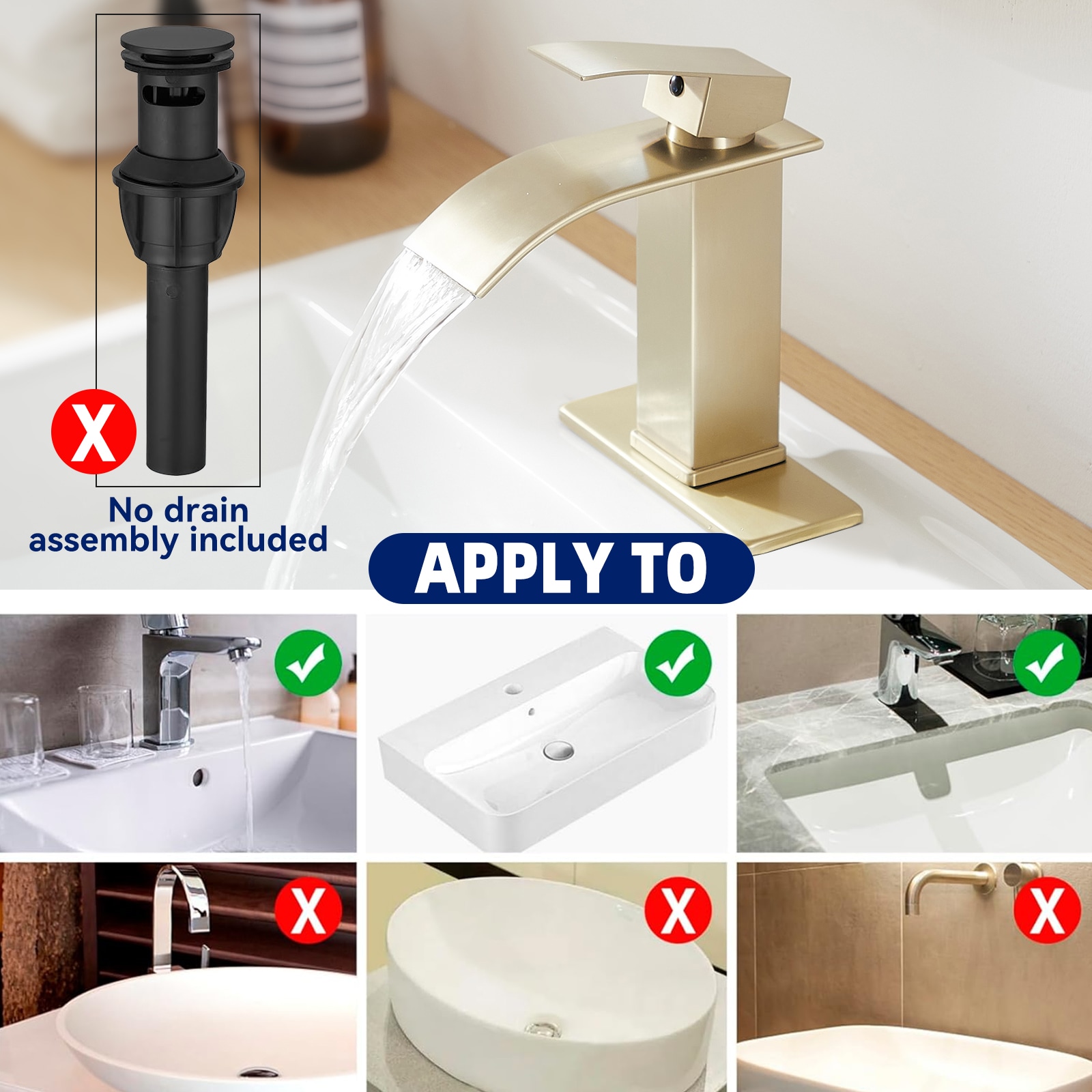 BWE A-96021-BG-SS Lavatory-Faucets - View #3