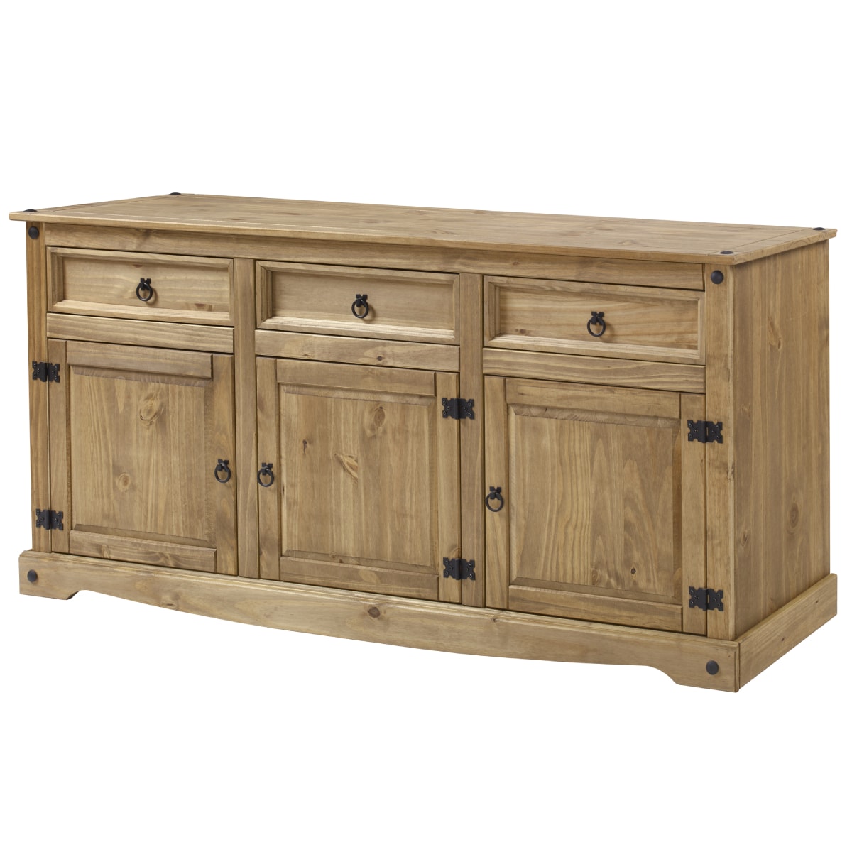 OSHOME Rustic Corona Brown Wood Pine Sideboard in the Dining & Kitchen ...