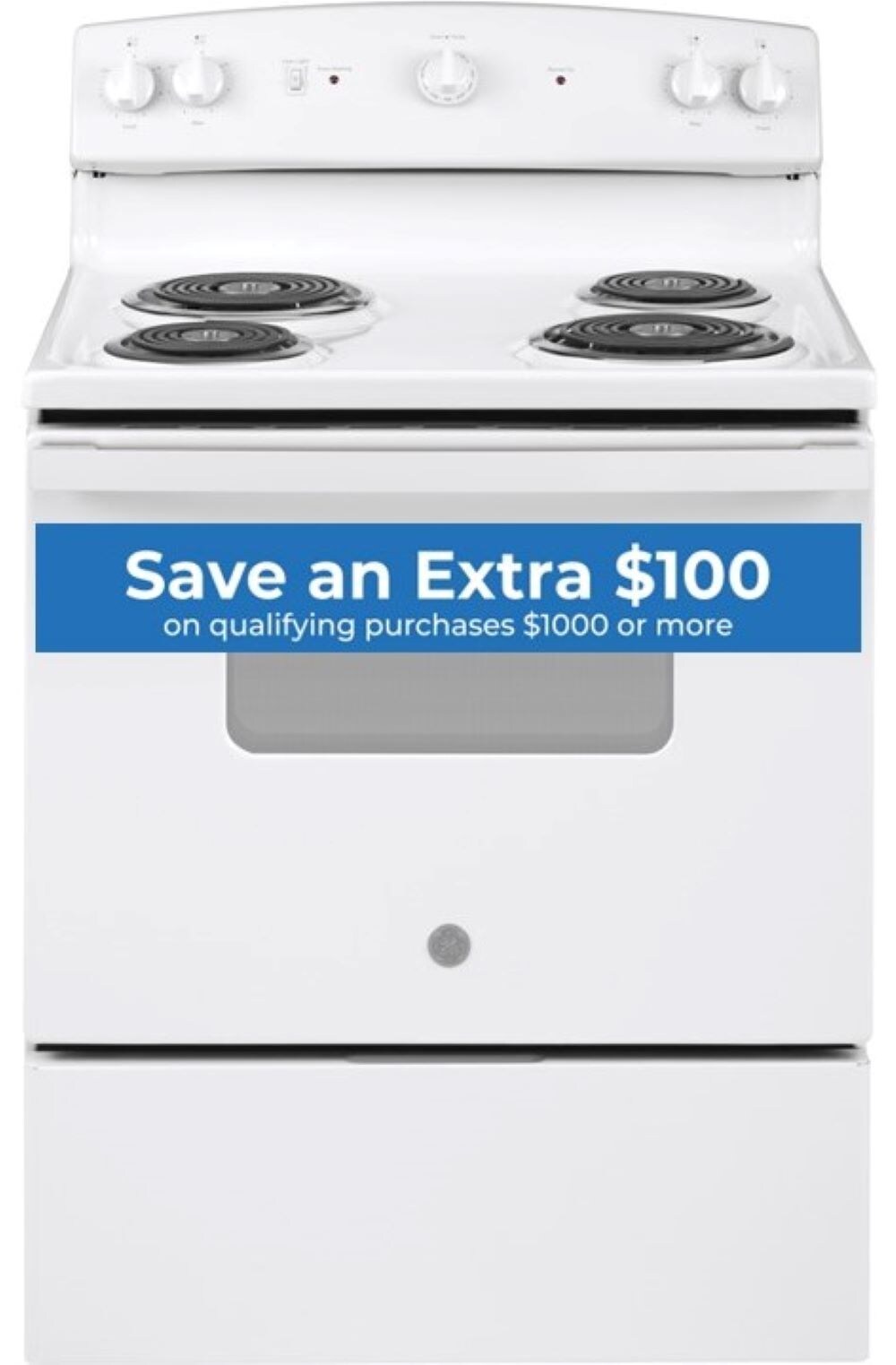 GE 30-in 4 Burners 5-cu ft Freestanding Electric Range (Stainless