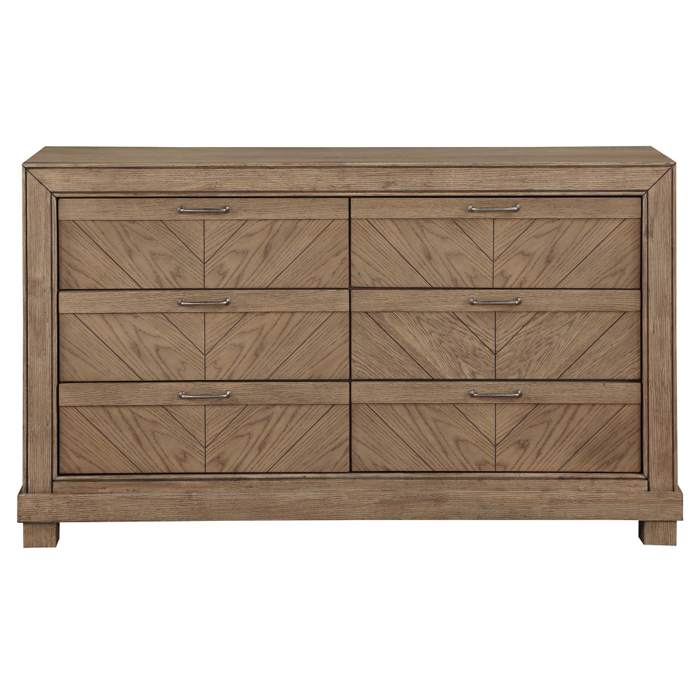 Steve Silver Weathered Sand Rubberwood 6 -Drawer Standard dresser in Brown | MON900DRST Steve Silver Weathered Sand Rubberwood 6 -Drawer Standard dresser in Brown | MON900DRST