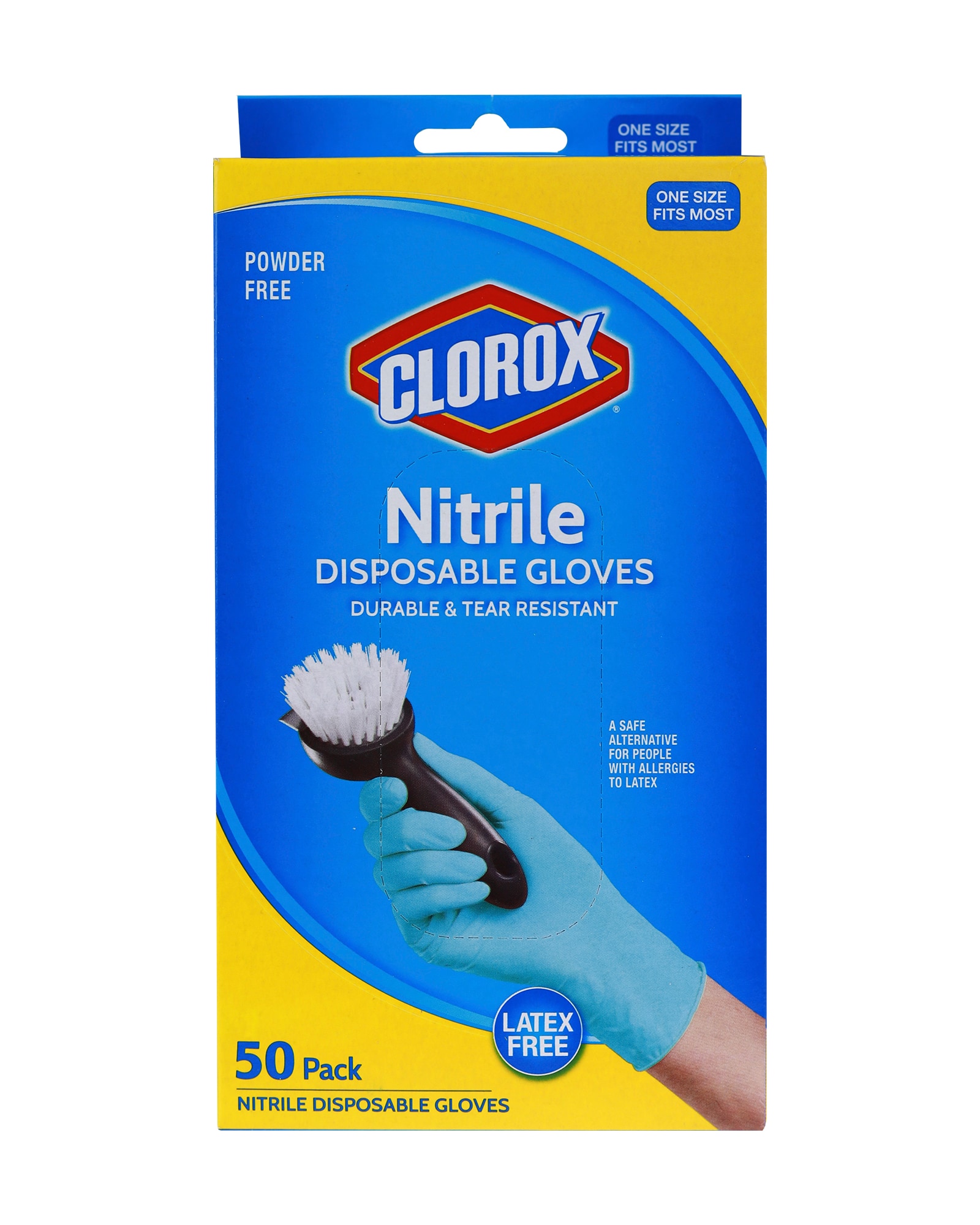 Clorox 50-Count One Size Fits All Nitrile Disposable Cleaning