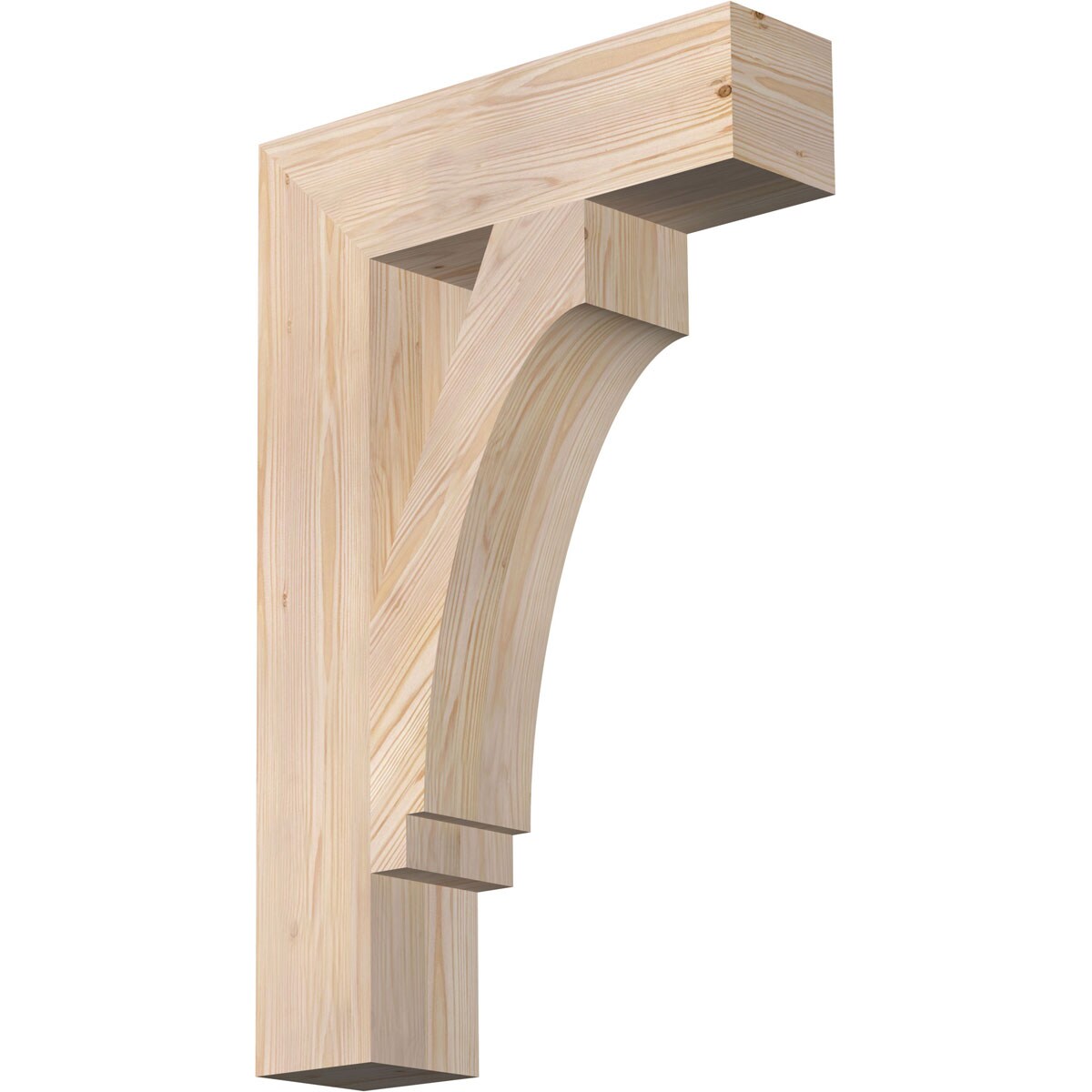Ekena Millwork BKT06X22X34IMP05SDF Imperial Block Smooth 5-1/2-in x 22-in x 34-in Douglas fir Brown Wood Standard bracket