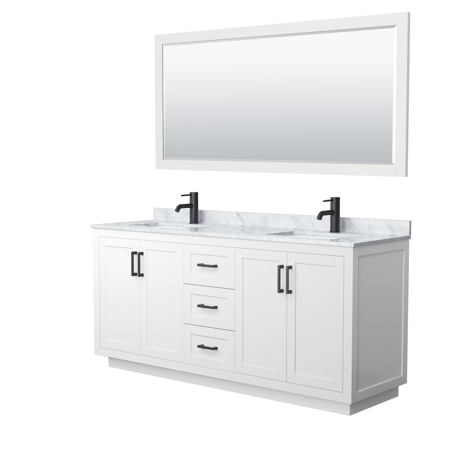 Wyndham Collection WCF292972DWBCMUNSM70 Bath-Vanity-Combo - View #2