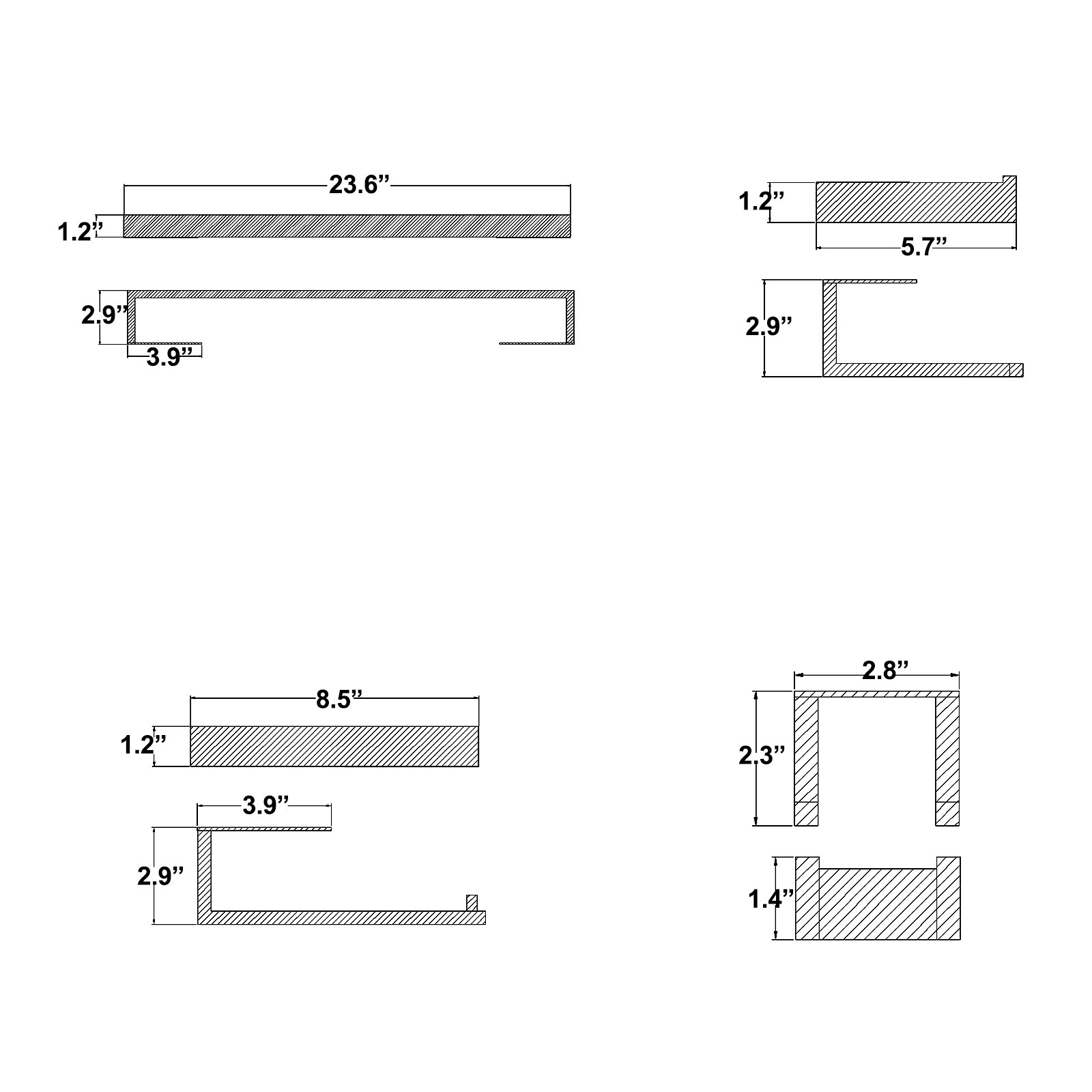 Nestfair KPA75002B Decorative-Bath-Hardware-Kits - View #6