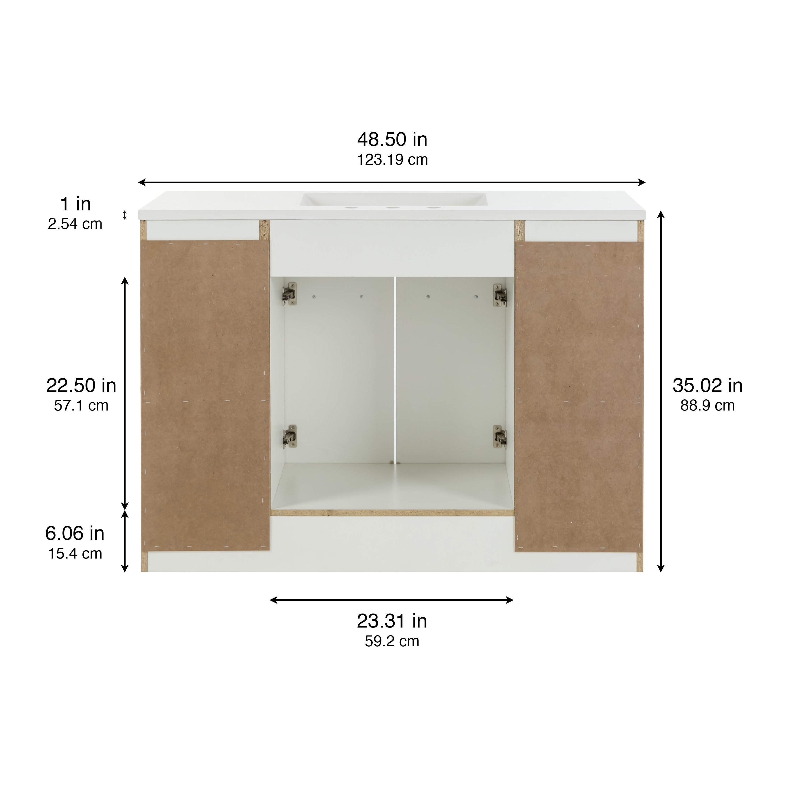 Diamond NOW PU48P2-WH Bath-Vanity-Combo - View #14
