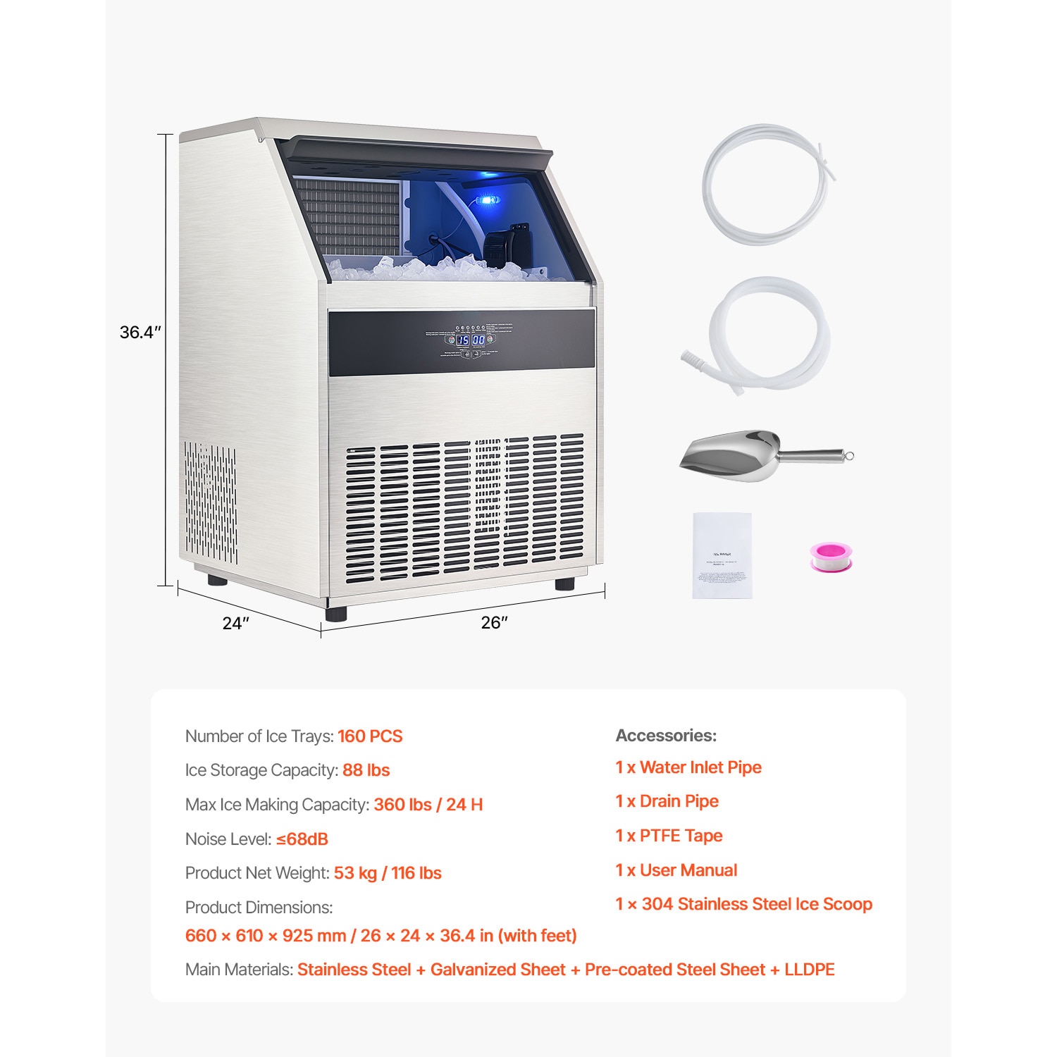 VEVOR XRJ1GXRJ10LX10001V1 Ice-Makers - View #8