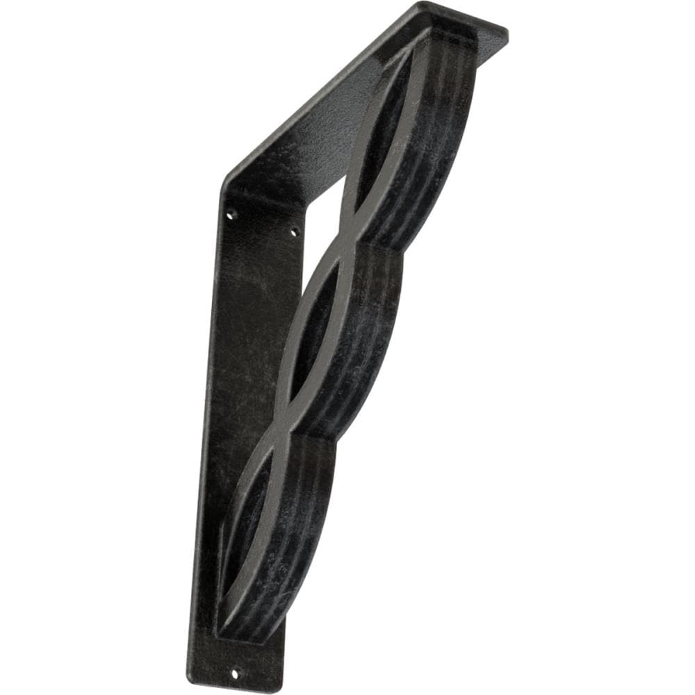 Ekena Millwork BKTM02X07X10TLOASV Loera 7.5-in x 2-in x 10-in Gray Wrought iron Mounting bracket