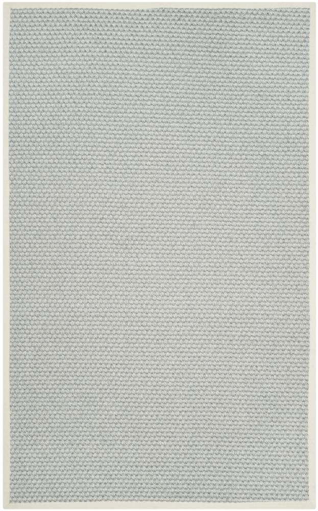 Hand-Knotted Silver & Grey Sisal 5' x 8' Area Rug