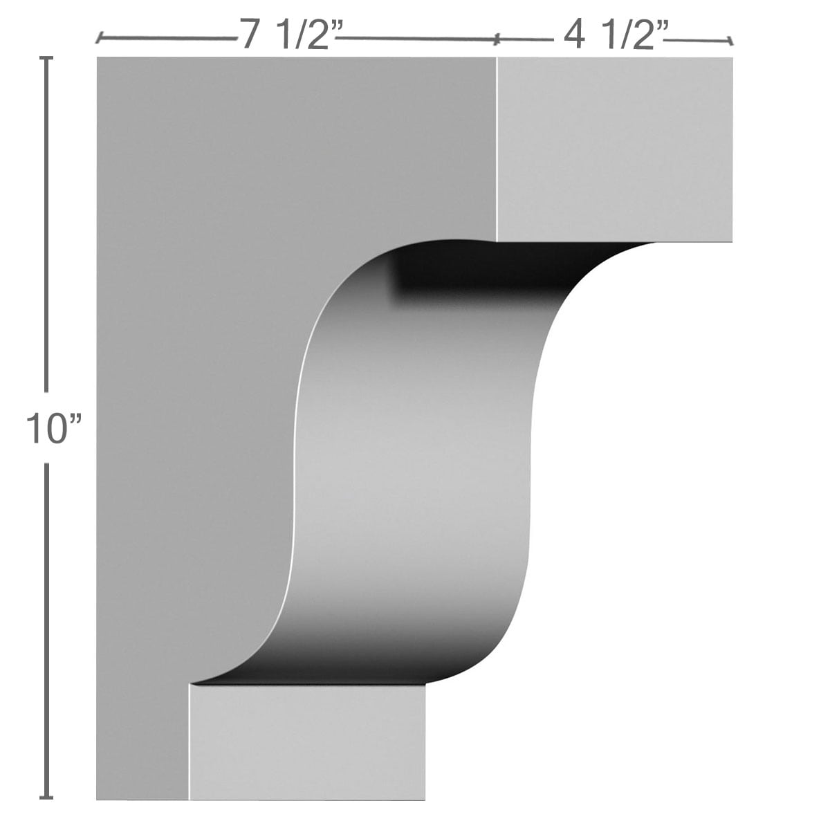 Ekena Millwork COR04X07X10TR corbels - View #2