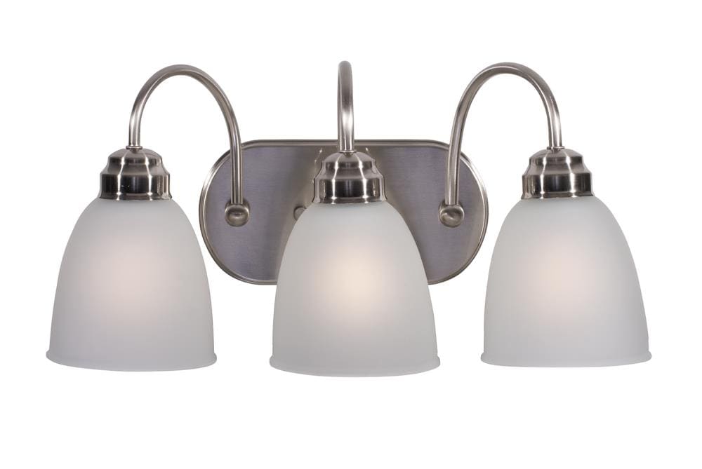 Project Source 42049 Hawthorne 18.86-in 3-Light Brushed Traditional Vanity Light