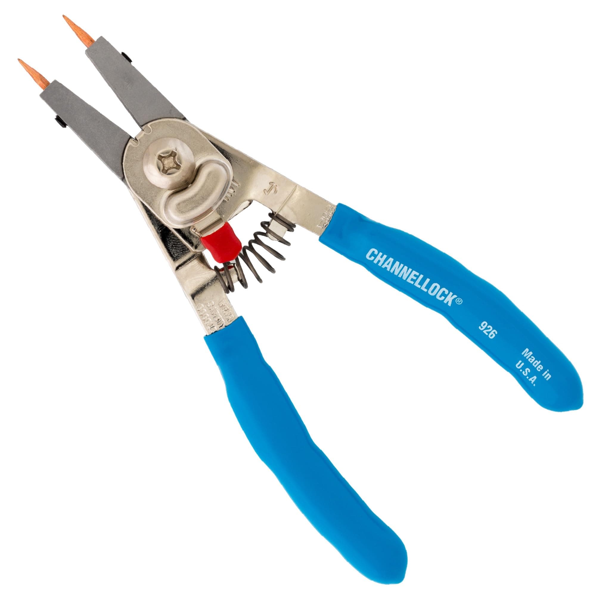 CHANNELLOCK  CHA926 926 6-Inch Snap Ring Plier Precision Circlip Retaining Ring Pliers Includes 5 Pairs of Interchangeable Tips Made in the USA