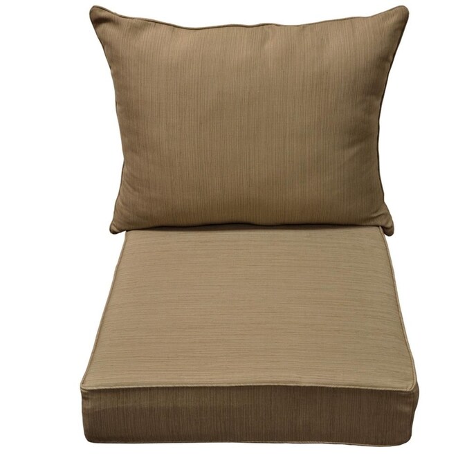 Allen Roth Outdoor Cushion 2 Piece Natural Wheat Deep Seat Patio Chair In The Furniture Cushions Department At Com - Allen And Roth Outdoor Furniture Covers