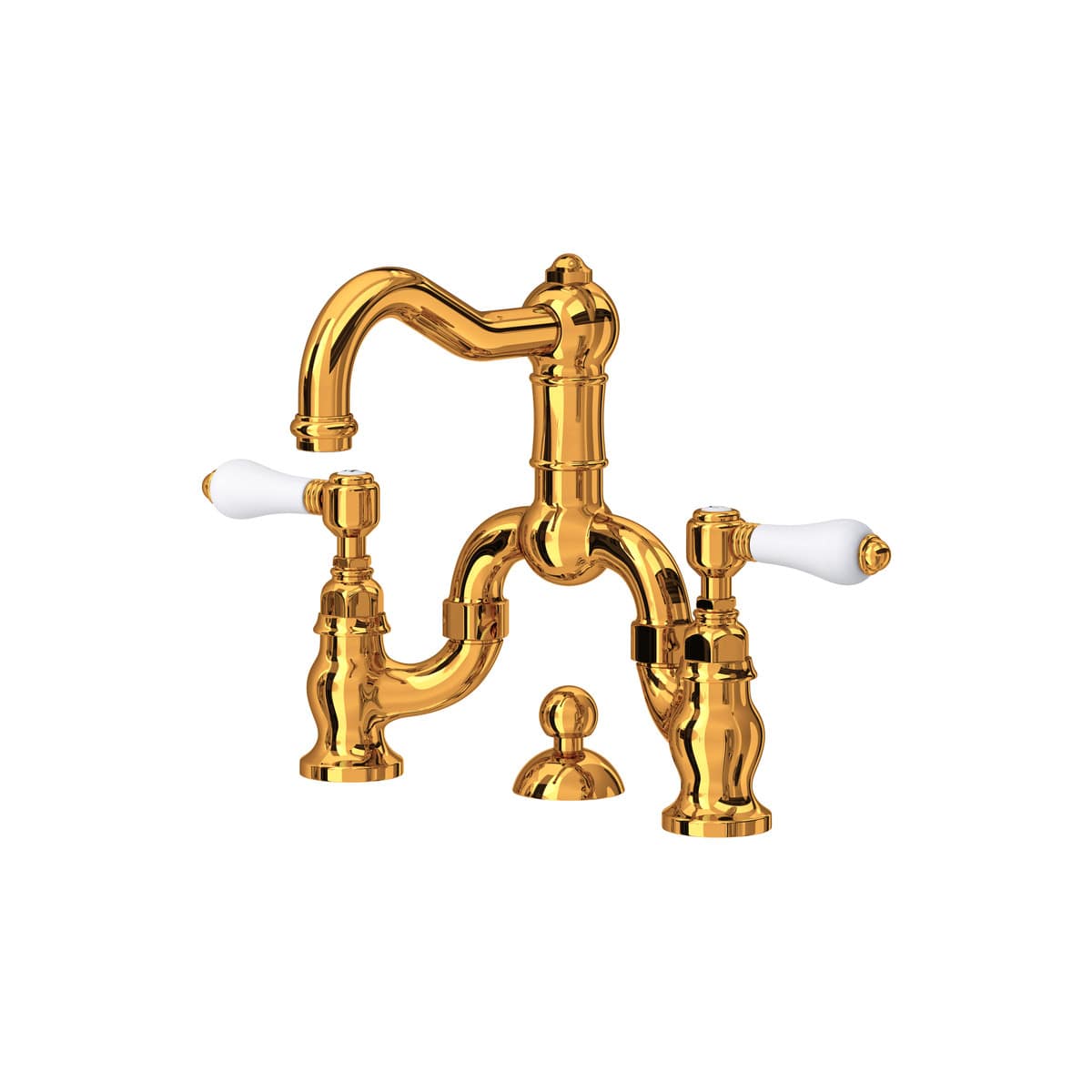 Rohl A1419LPIB-2 Acqui 1.2 GPM 2-Hole Lavatory Faucet in Italian Brass (Valve Included)