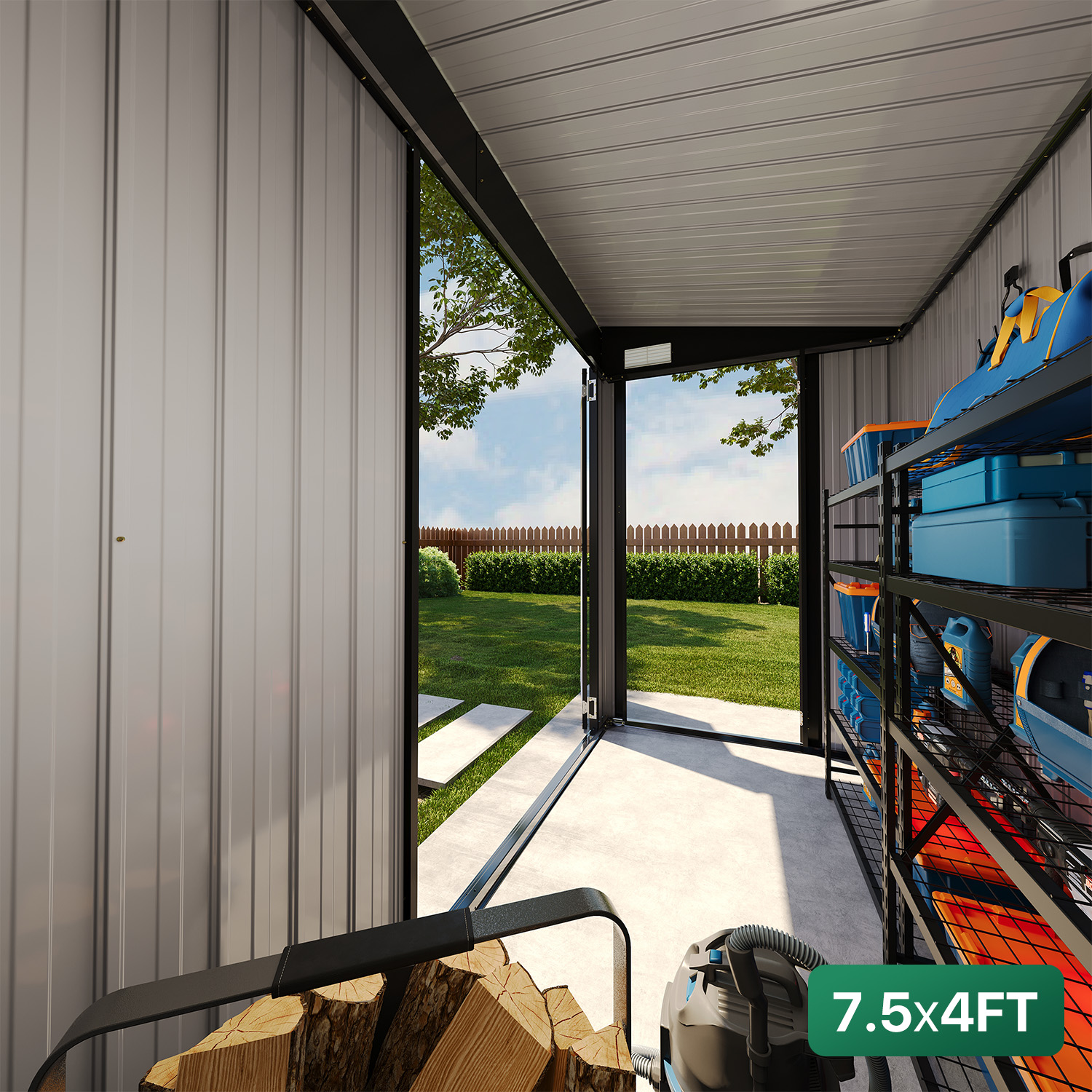 AOXUN ZZ-080411-BR Metal-Storage-Buildings-Sheds - View #6
